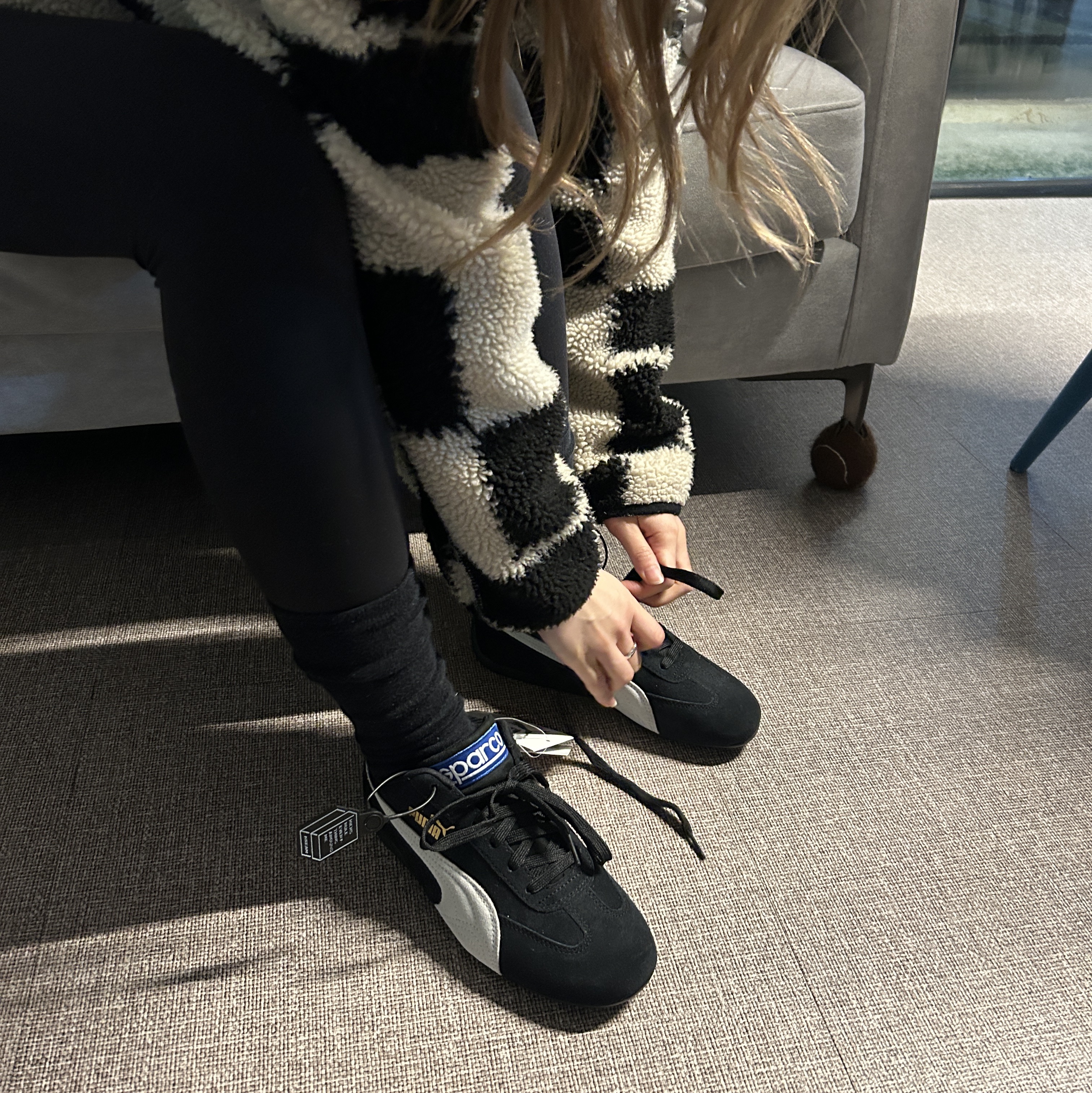 Puma Speedcat OG Sparco Black White 착용 스타일