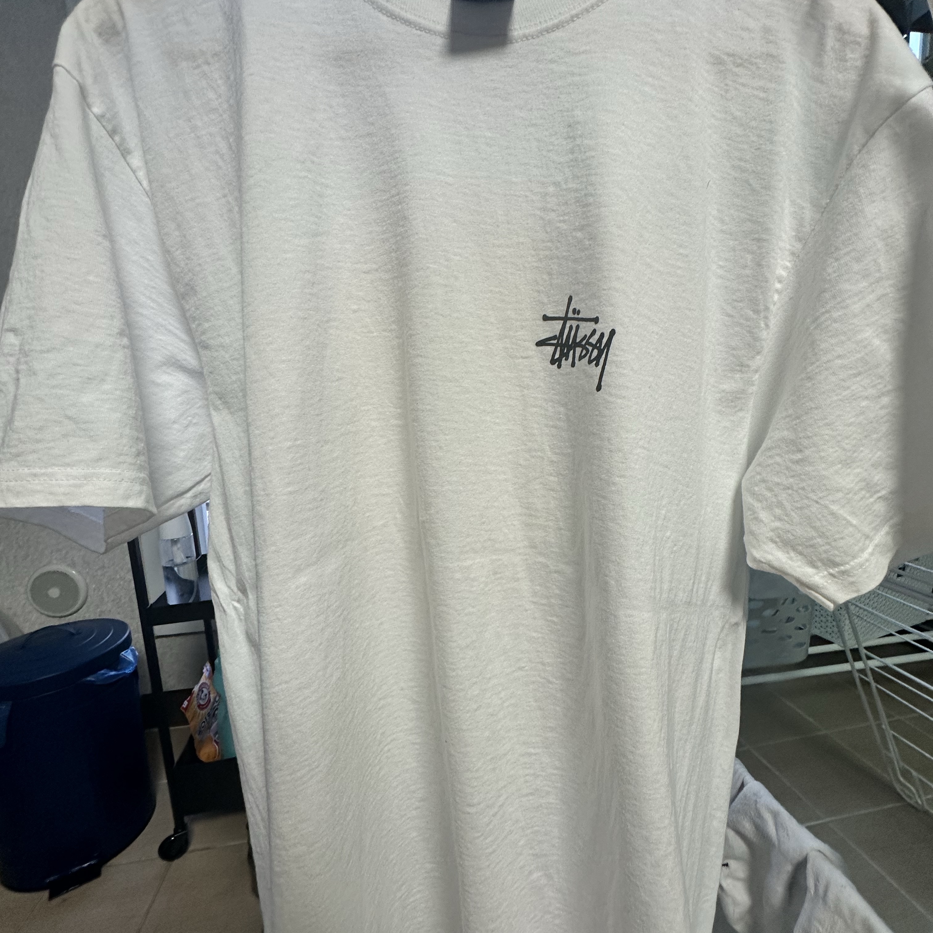 Stussy Sunset T-Shirt White 착용 스타일 - 1