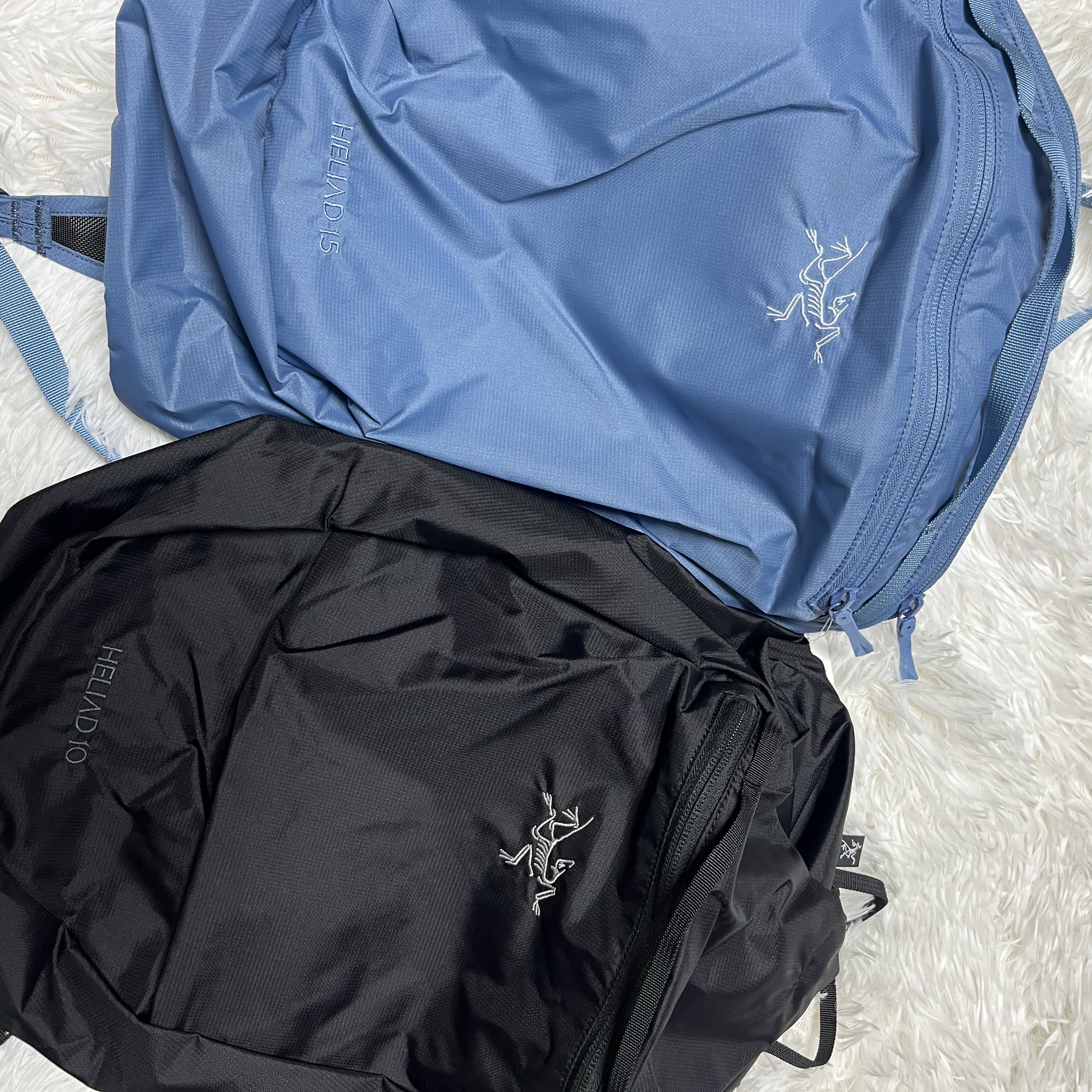 Arc'teryx Heliad 15 Backpack Stone Wash, Arc'teryx Heliad 10 Backpack Black 착용 스타일