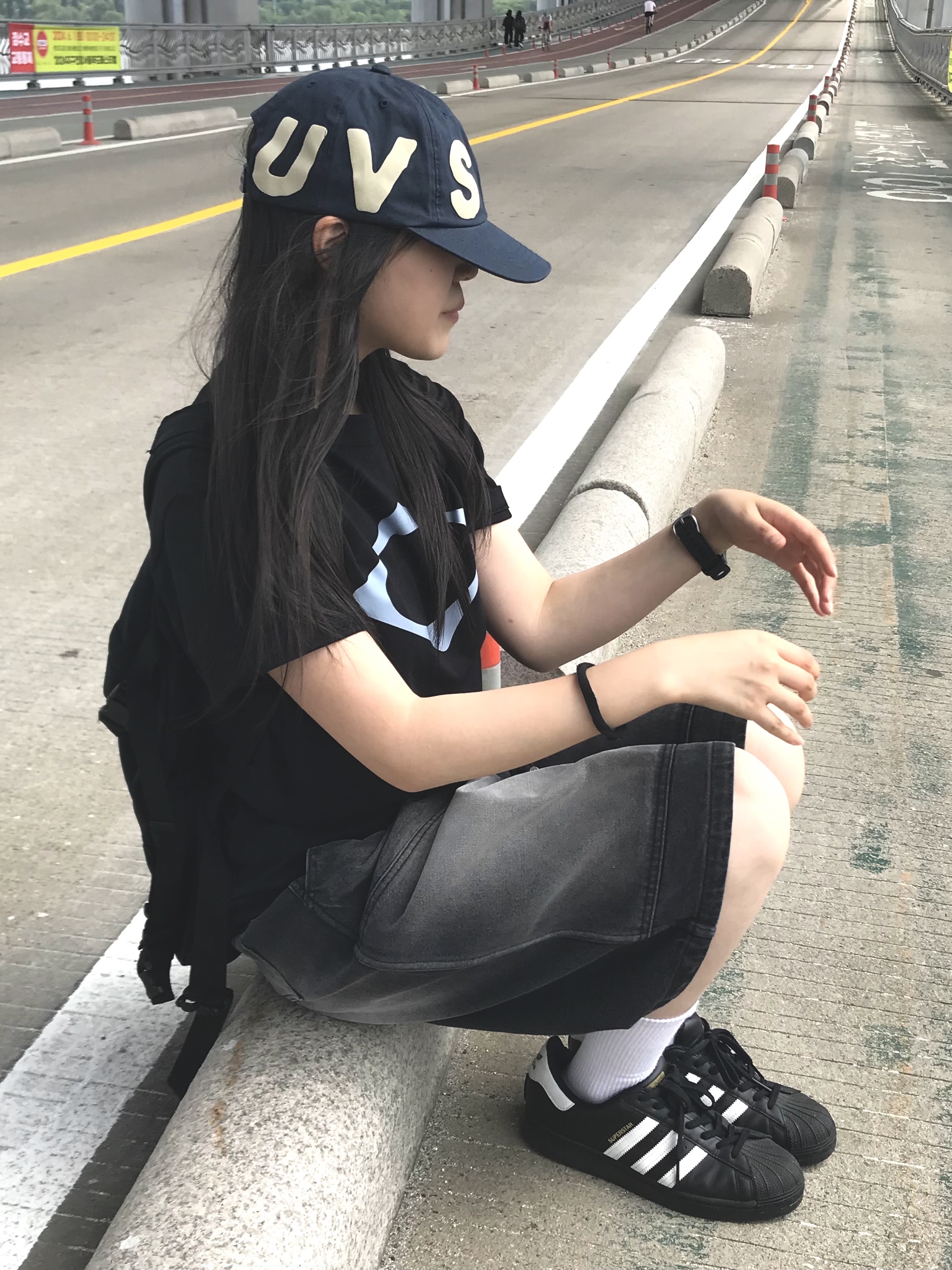 Mischief Rhombus Basic T-Shirt Black, Adidas Superstar Core Black White 착용 스타일 - 2