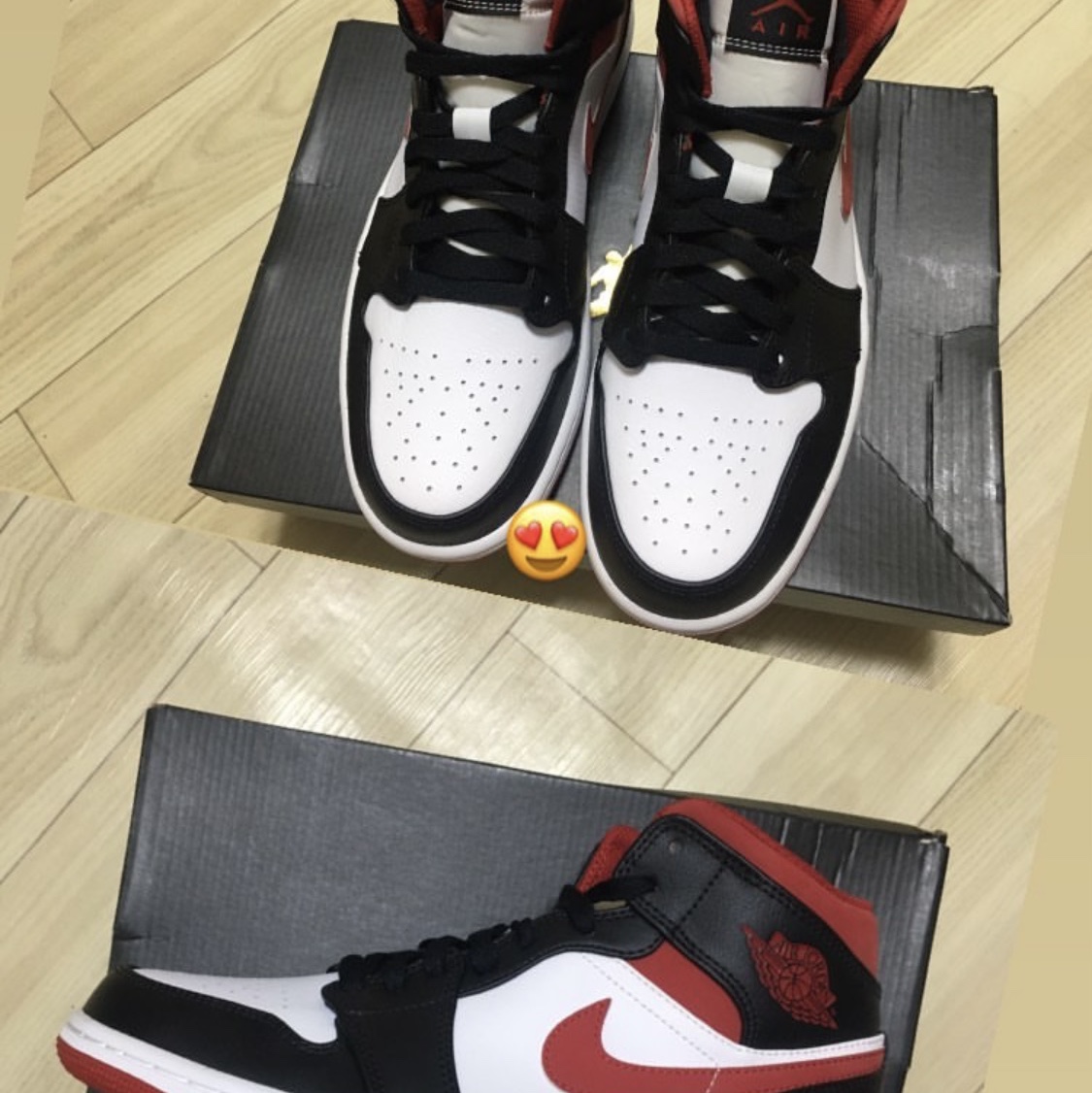Jordan 1 Mid Gym Red Black White 착용 스타일