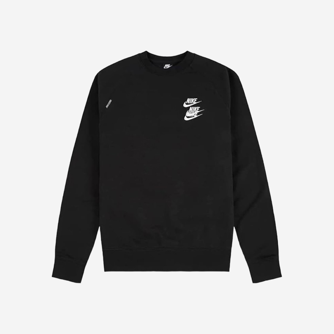 Nike NSW World Tour French Terry Crewneck Sweatshirt Black - US/EU 상세 이미지 2