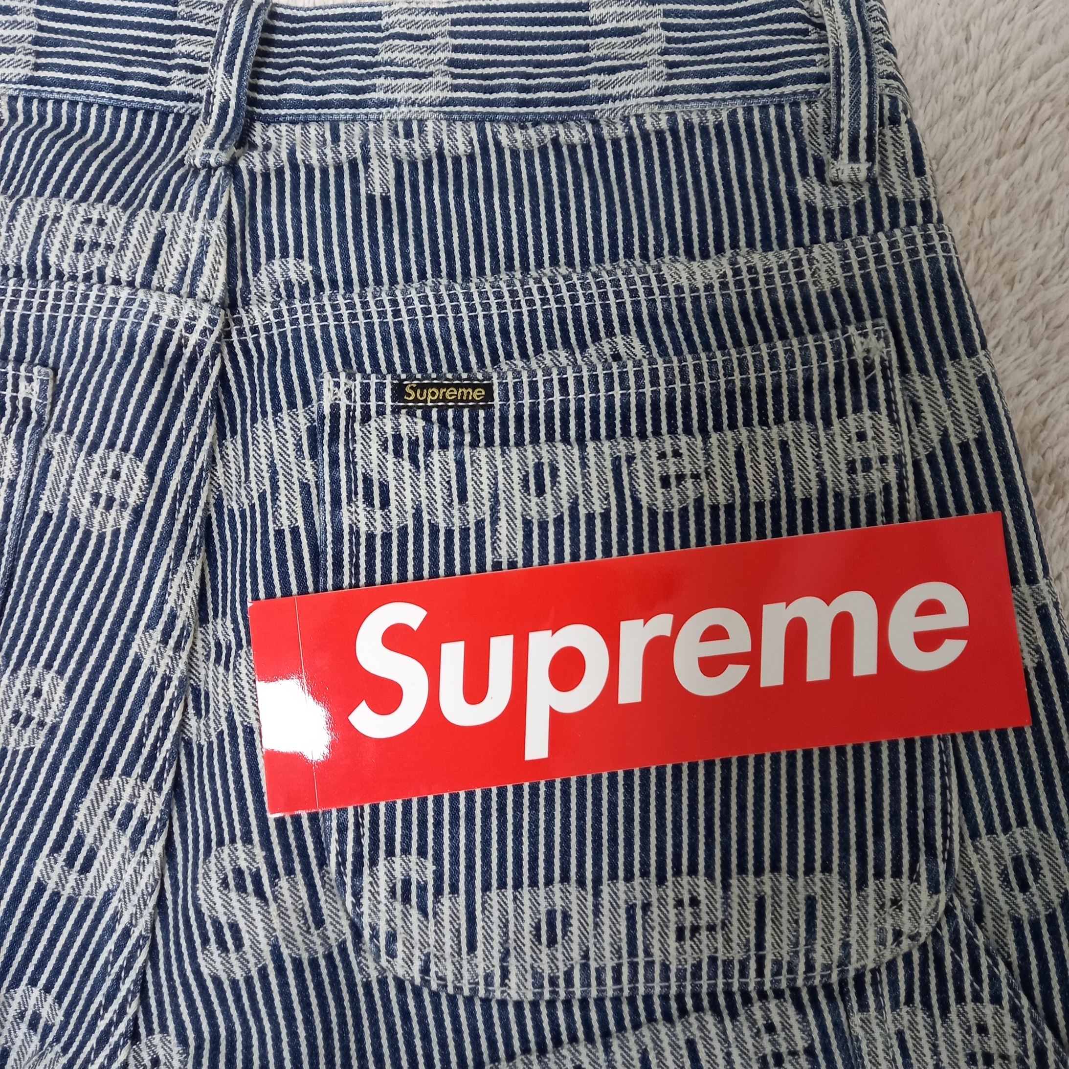 Supreme Denim Painter Pants Stripe - 24SS 착용 스타일 - 2