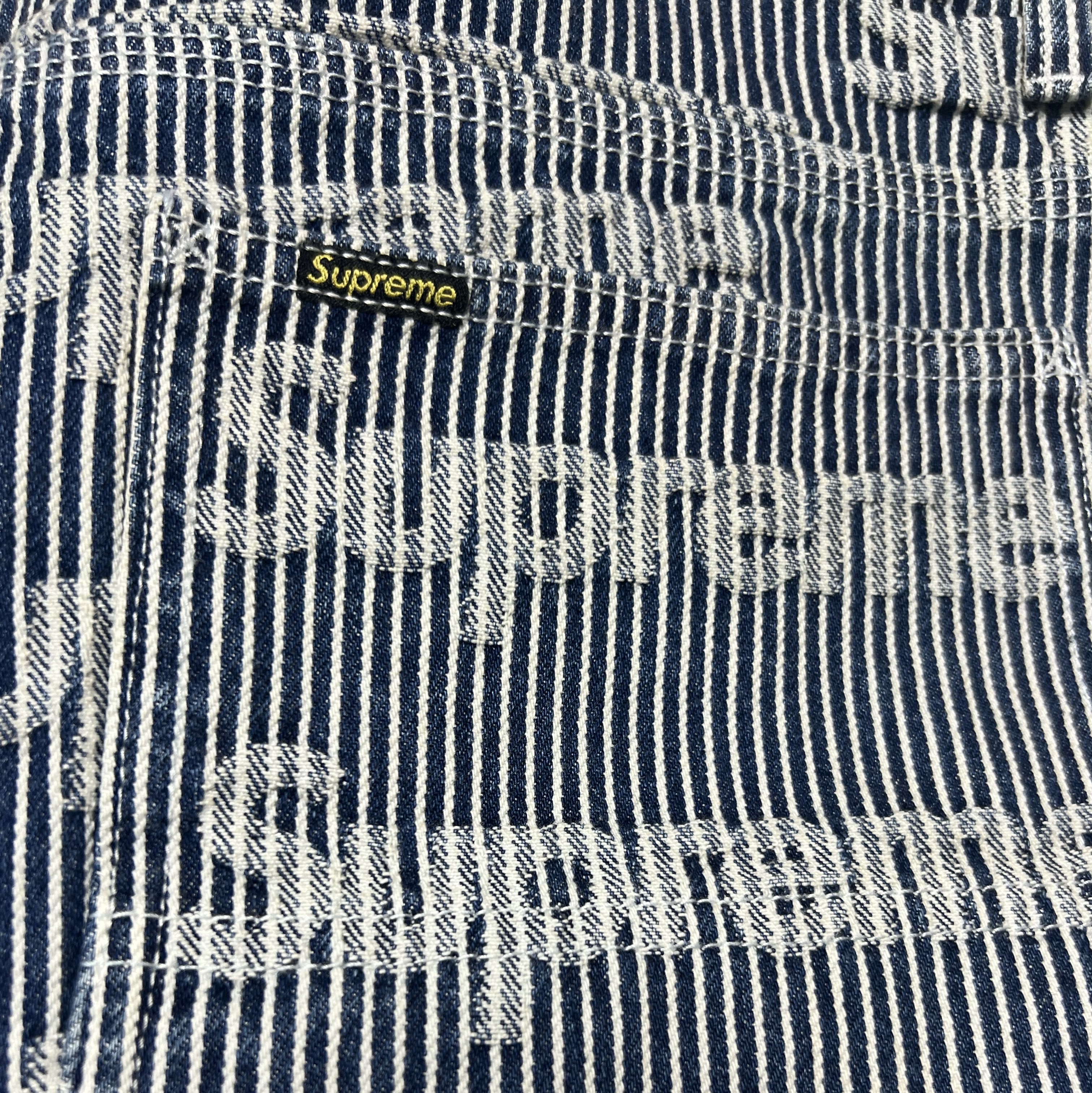 Supreme Denim Painter Pants Stripe - 24SS 착용 스타일 - 1