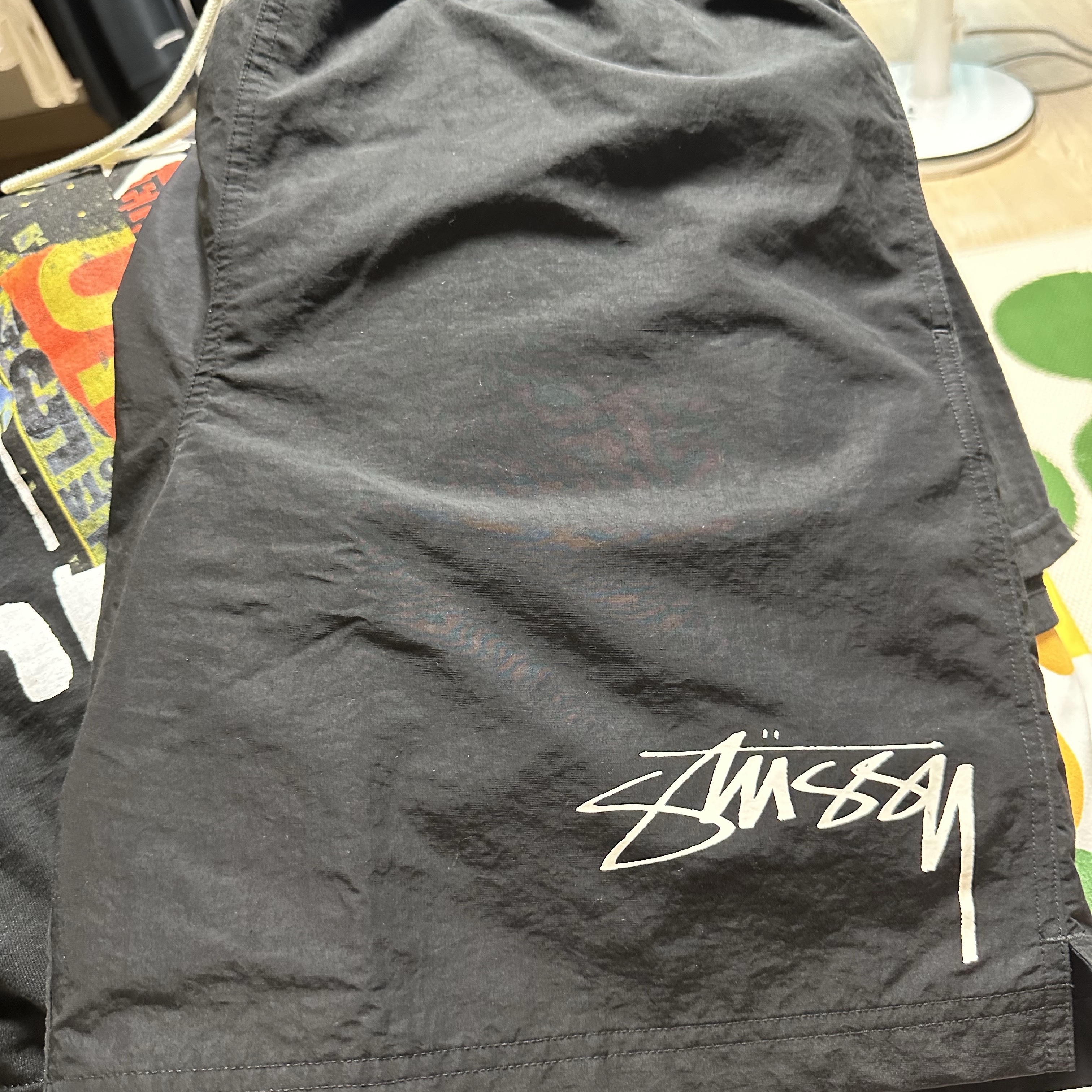 Nike x Stussy Shorts Black (FJ9167-010), Stussy David Carson Do Your Thang T-Shirt Black 착용 스타일 - 3