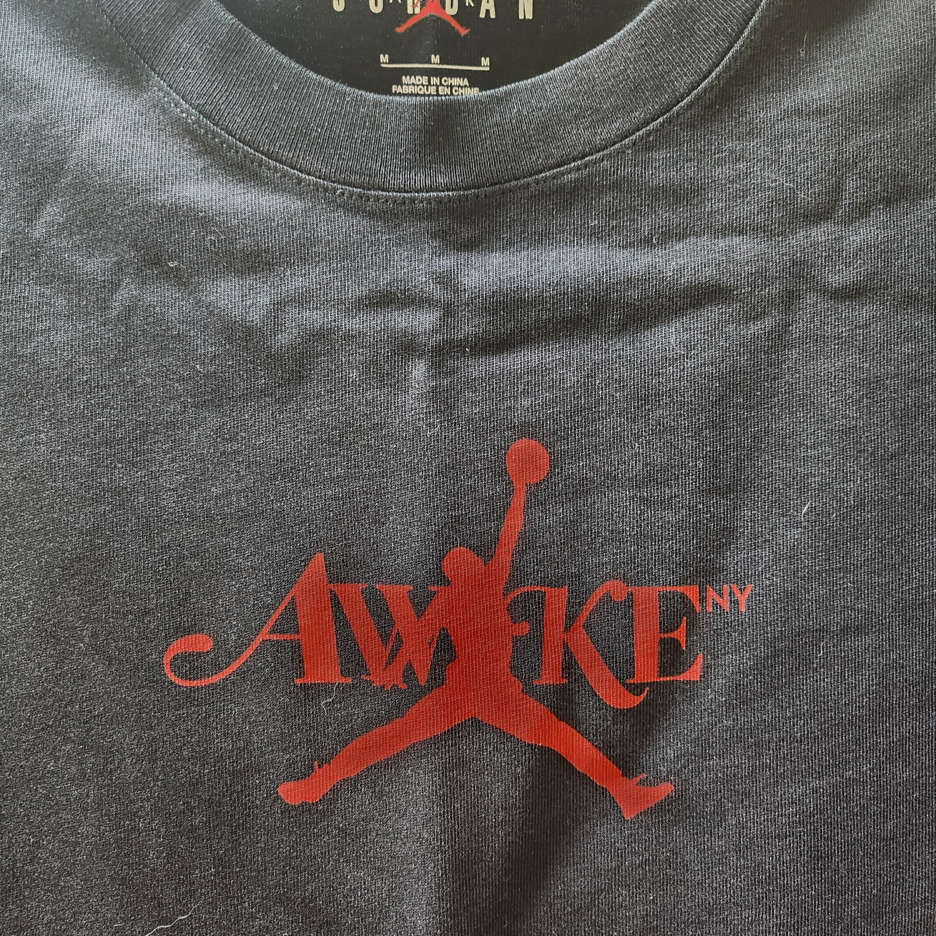Jordan x Awake NY T-Shirts Black (FV9913-010) 착용 스타일