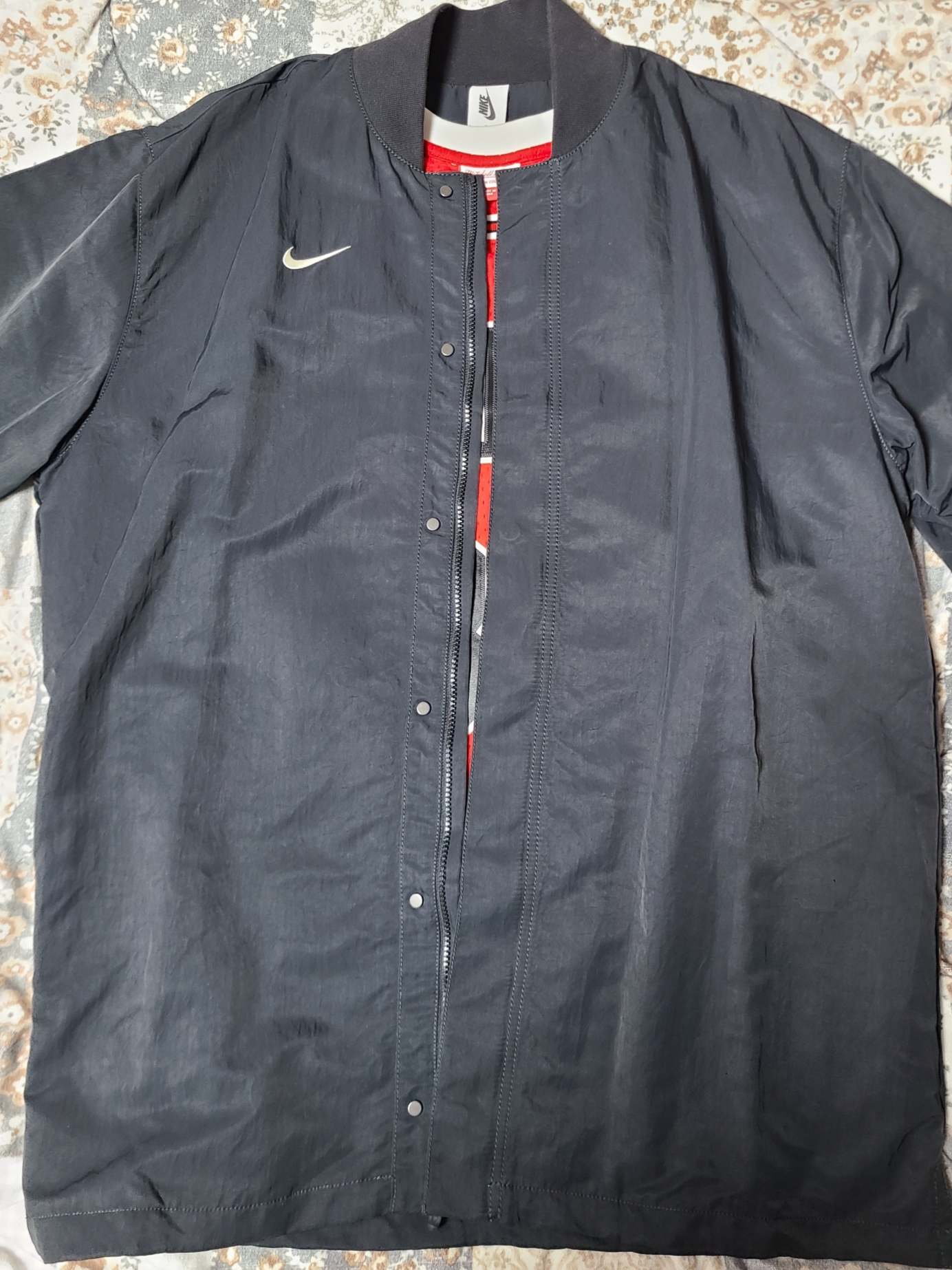 Nike x Fear of God Warm Up Top Off Noir 착용 스타일 - 2