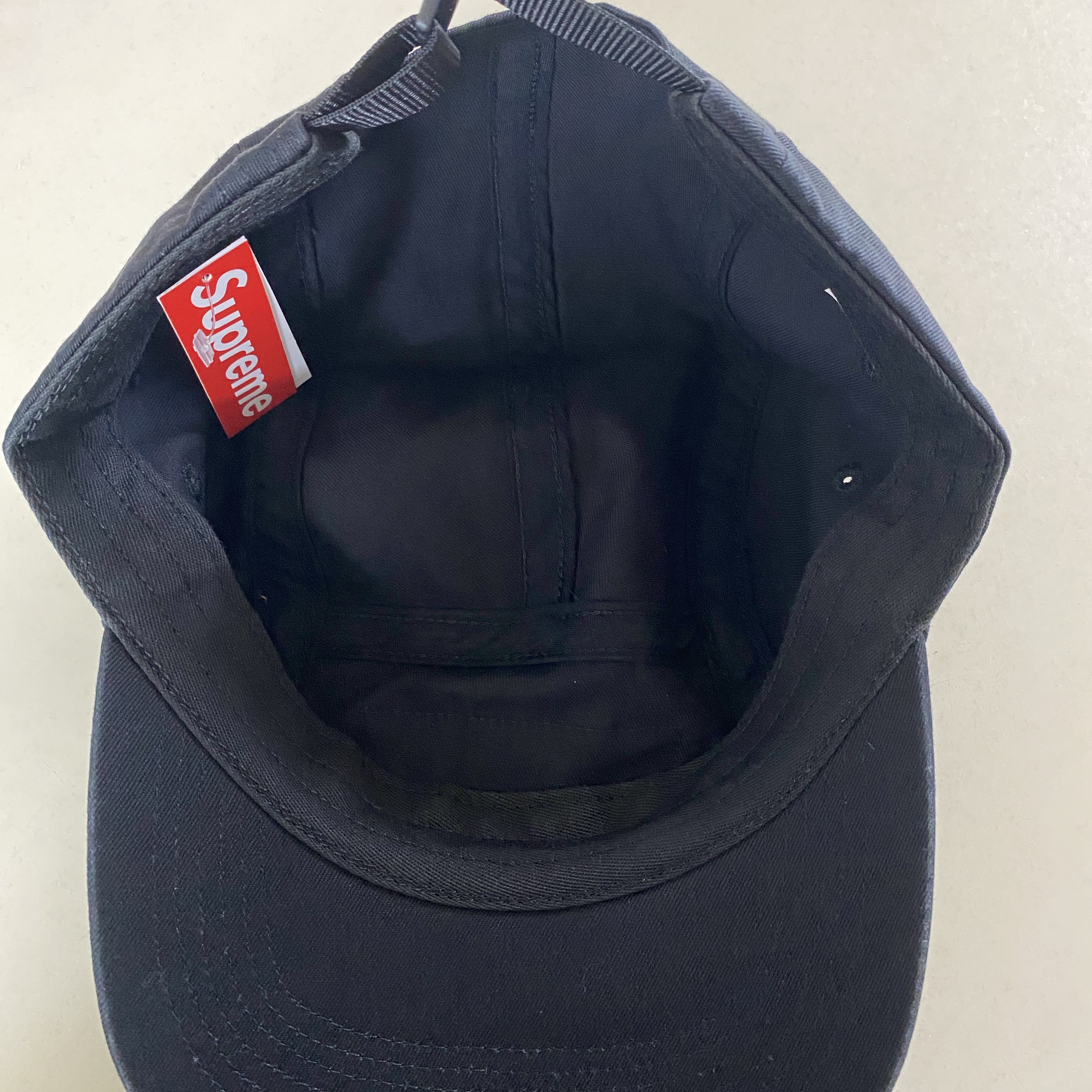 Supreme Washed Chino Twill Camp Cap Black - 24SS 착용 스타일 - 5