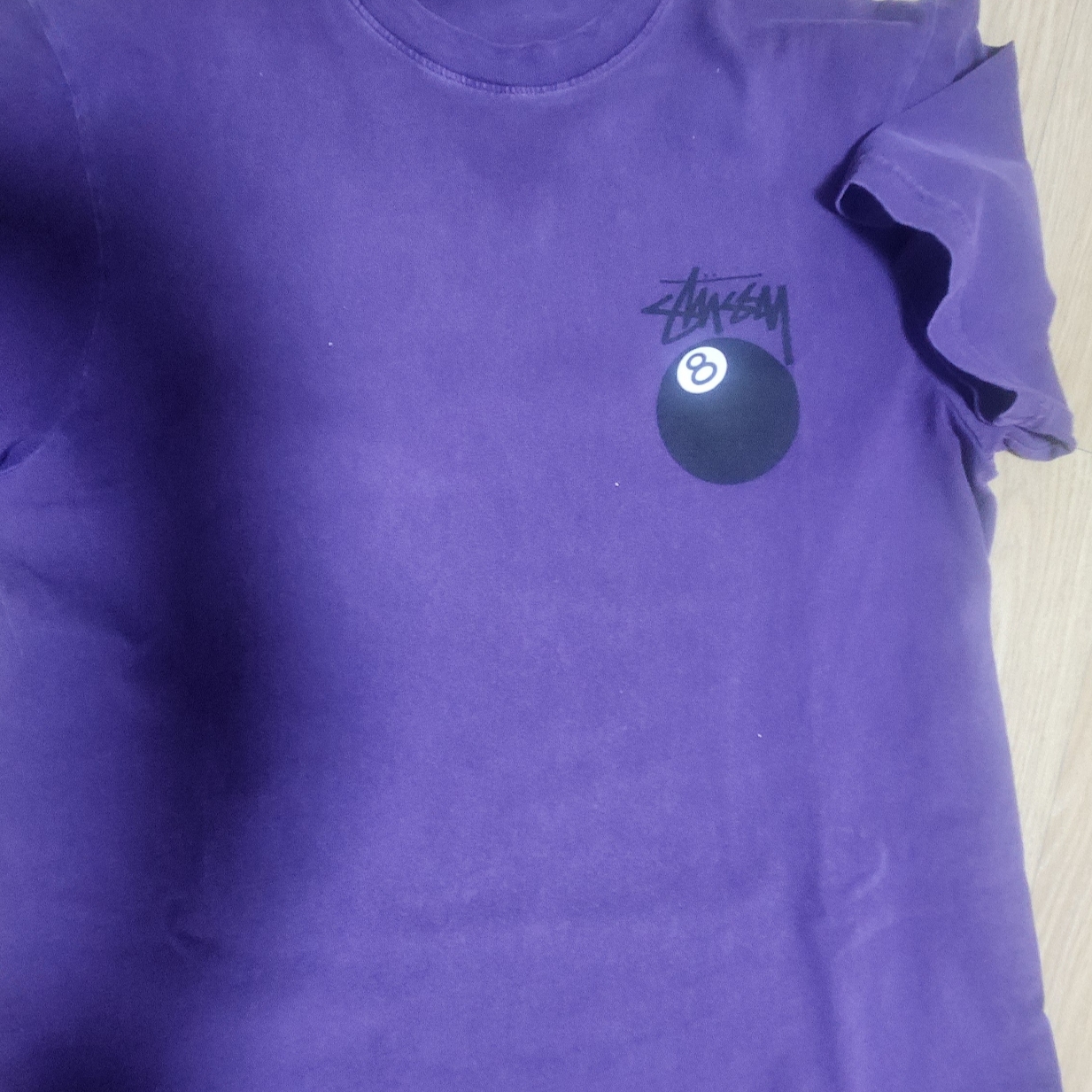 Stussy 8 Ball Pigment Dyed T-Shirt Purple - 22SS 착용 스타일 - 1