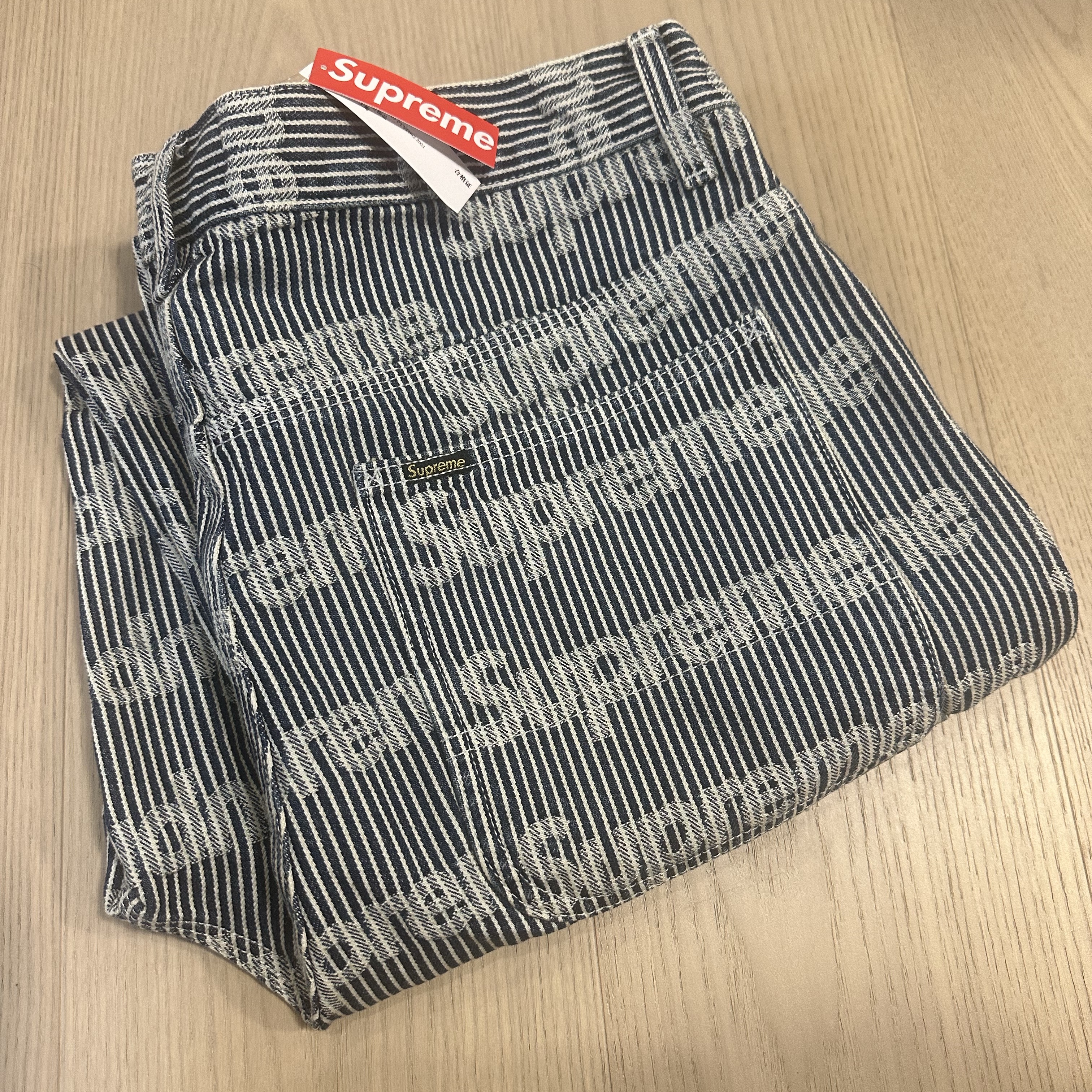 Supreme Denim Painter Pants Stripe - 24SS 착용 스타일