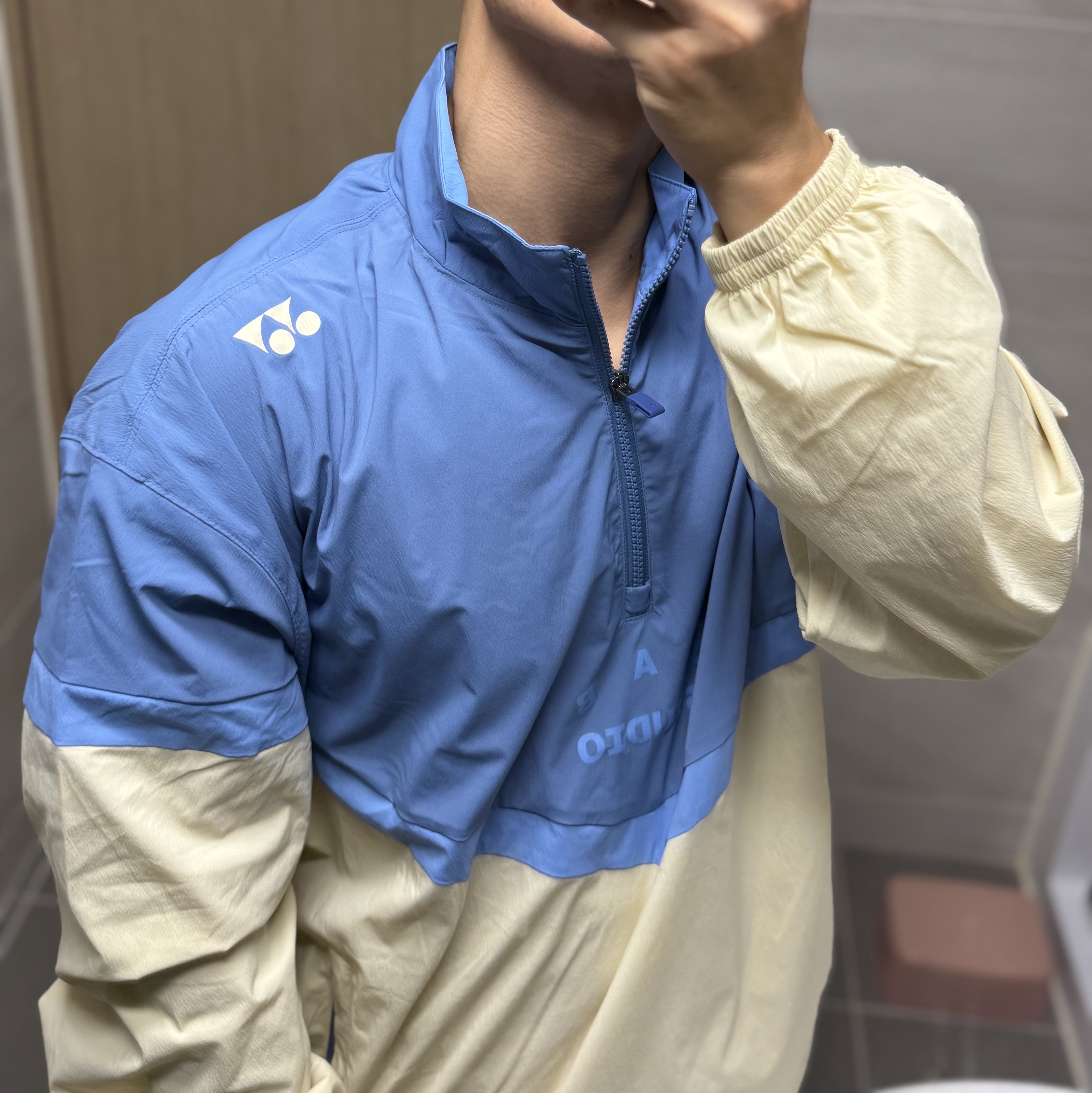 IAB Studio x Yonex Woven Pullover Blue 착용 스타일 - 1