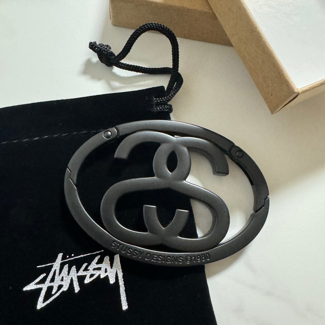 Stussy Stussy SS LINK CARABINERマットブラック Stussy SS Link Carabiner ステューシー ベルト リング (STUSSY