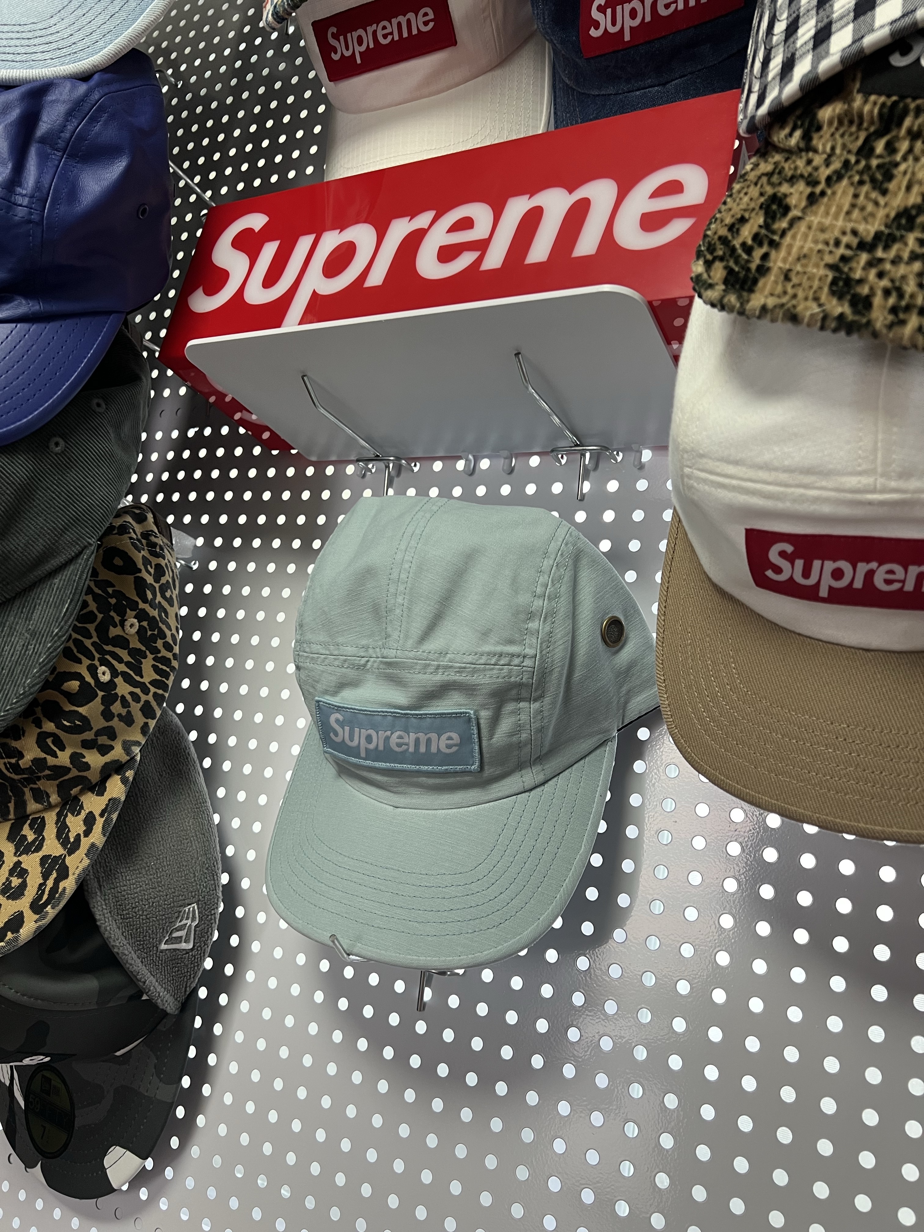 Supreme Military Camp Cap Light Blue - 24SS 착용 스타일