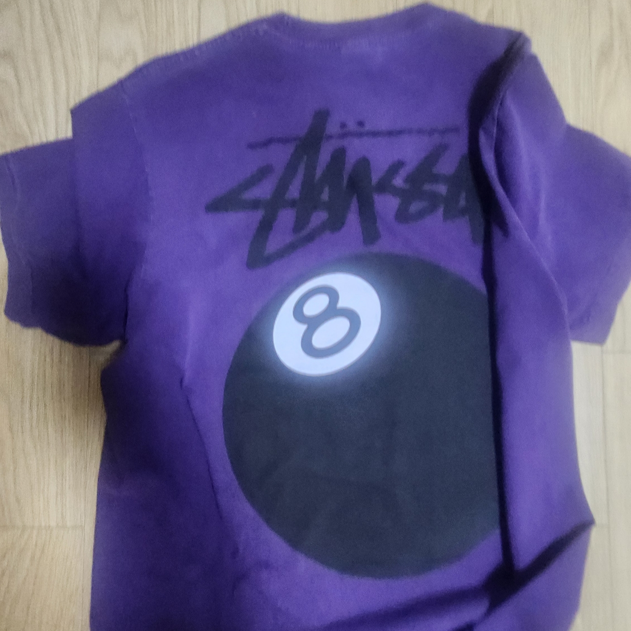 Stussy 8 Ball Pigment Dyed T-Shirt Purple - 22SS 착용 스타일 - 2