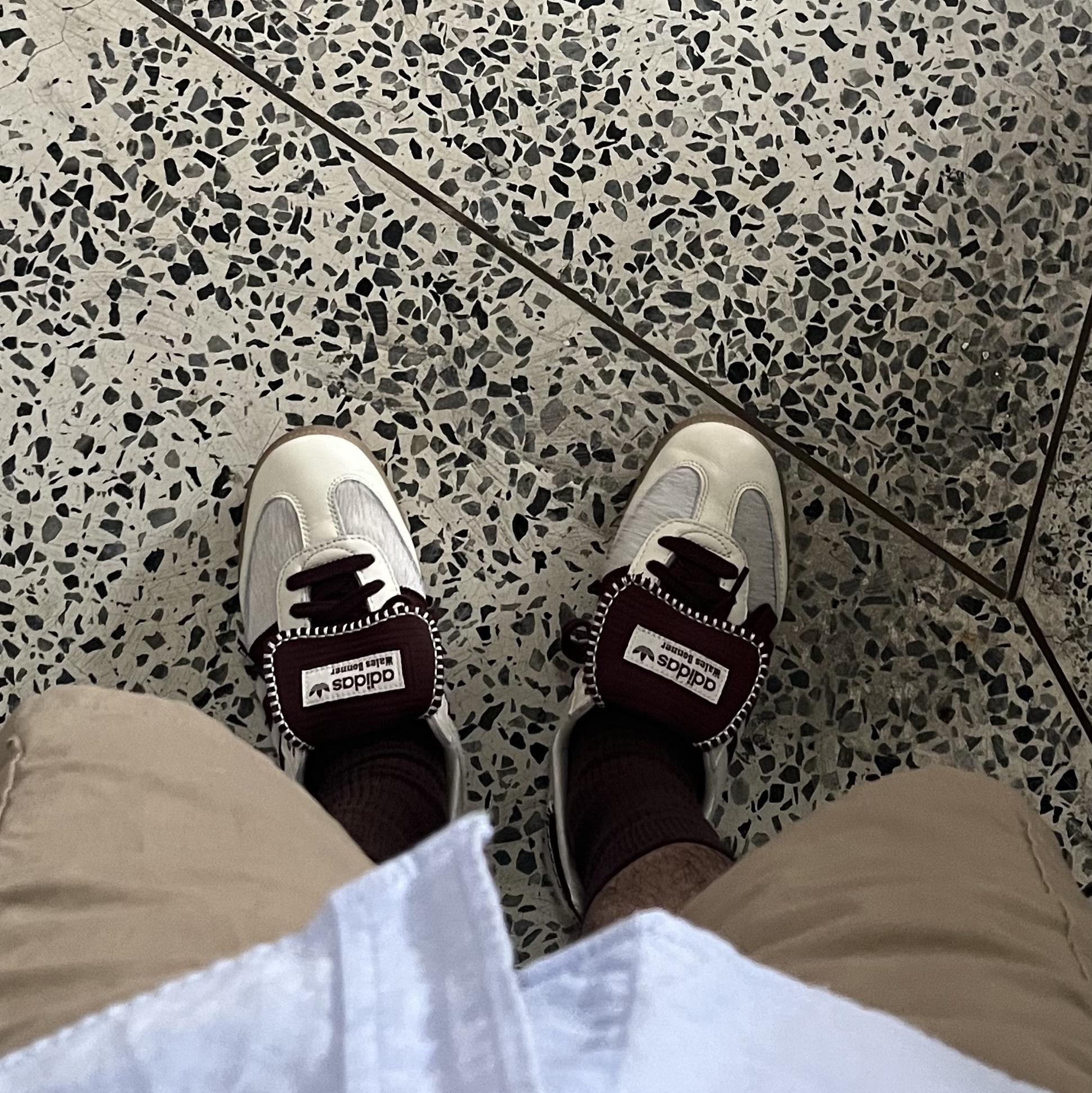 Adidas x Wales Bonner Pony Tonal Samba Cream White Mystery Brown 착용 스타일