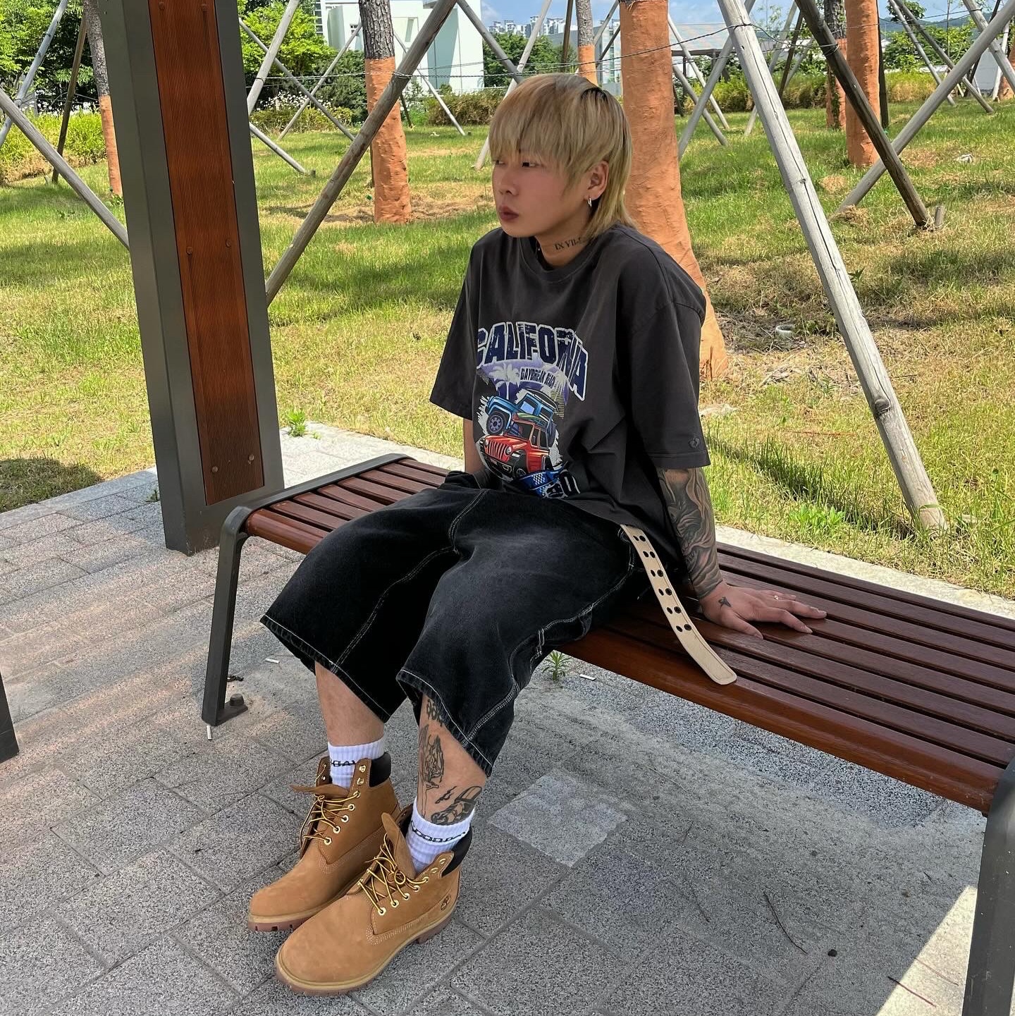 Timberland Premium 6 inch Waterproof Boot Wheat Nubuck - Wide 착용 스타일 - 2