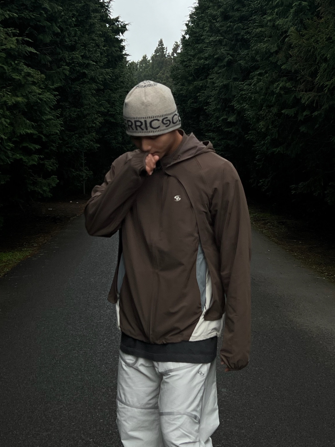 Sansan Gear Webbing Patched Pants Ivory - 24SS, Sansan Gear Conversion Jacket Brown - 23FW 착용 스타일 - 2
