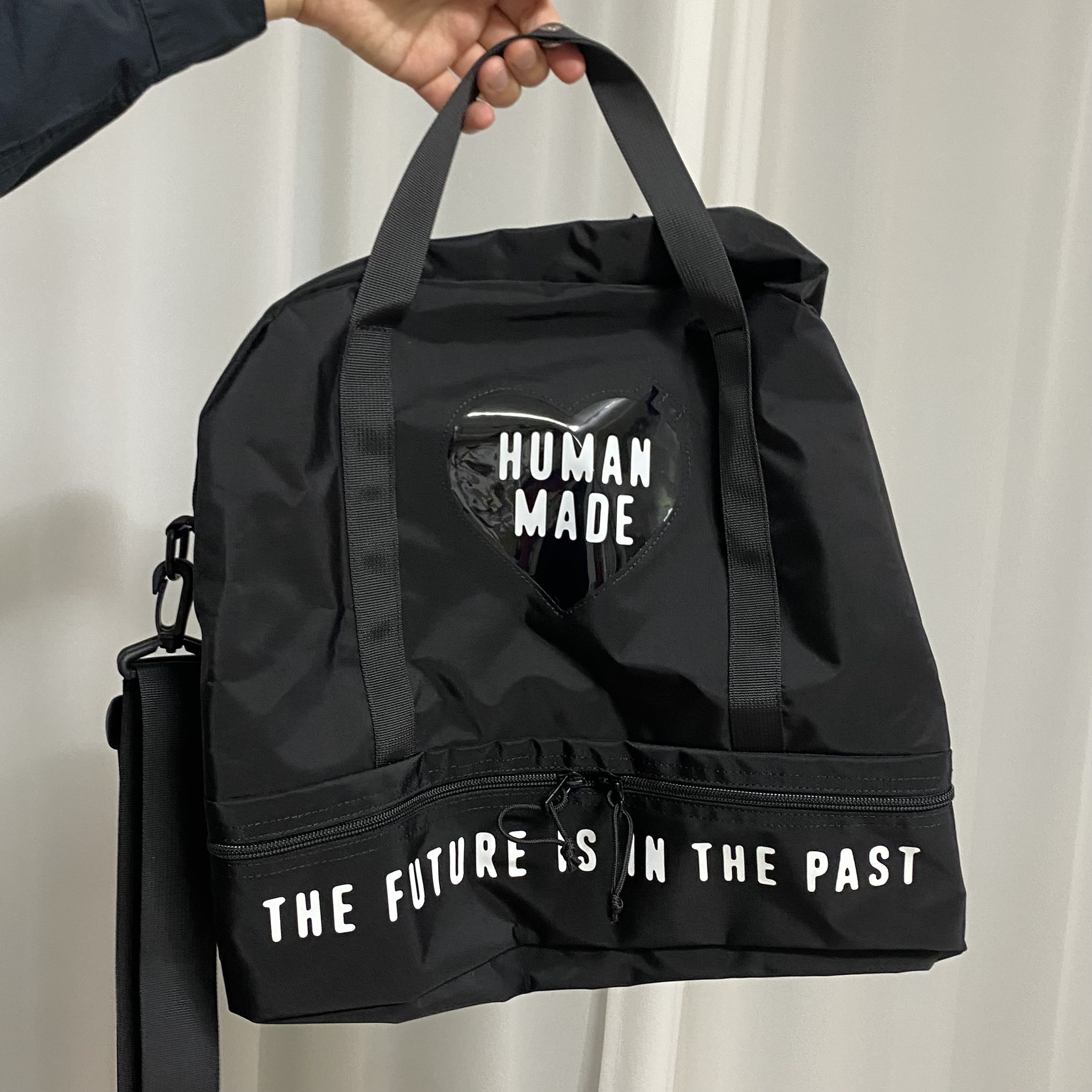 Human Made Boston Bag Black 착용 스타일