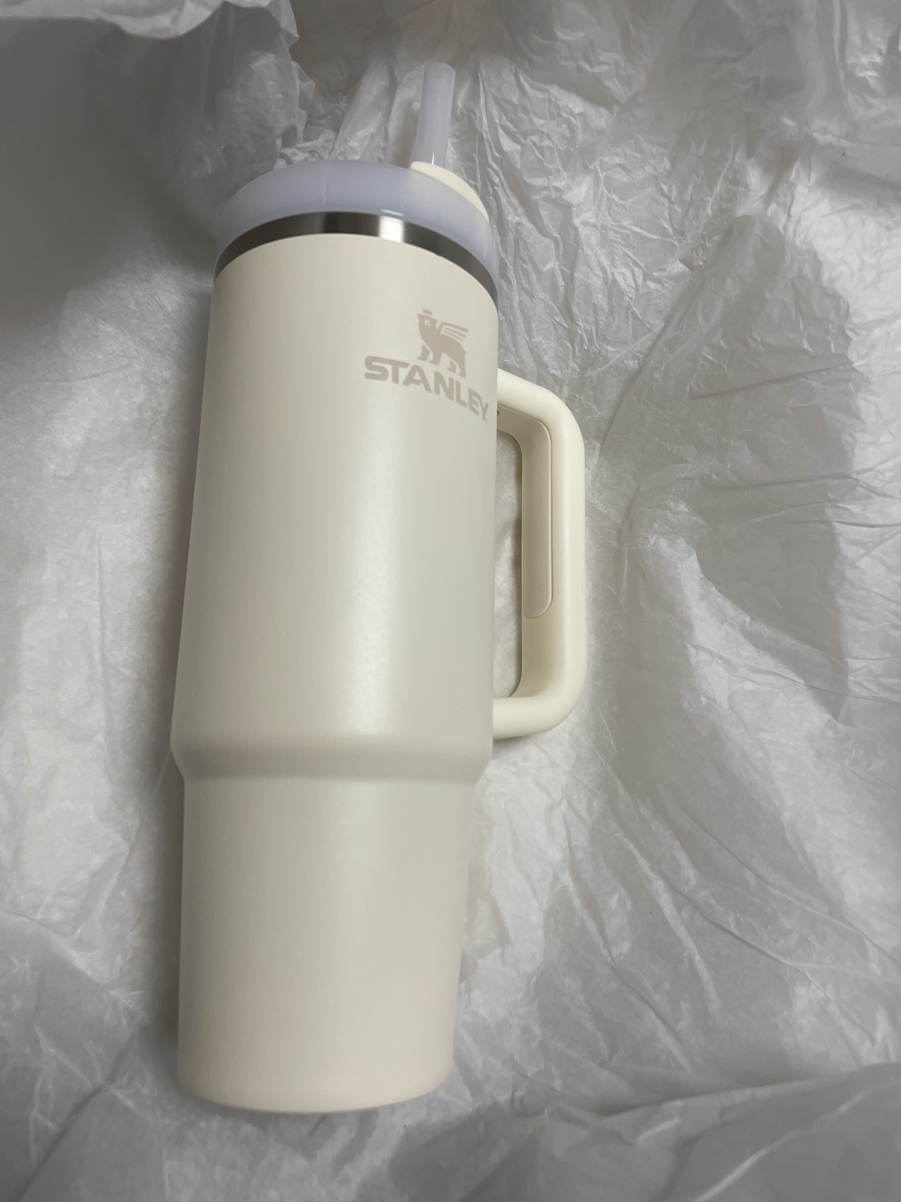 Stanley The Quencher H2.0 Flowstate Tumbler 887ml Cream 2.0 착용 스타일