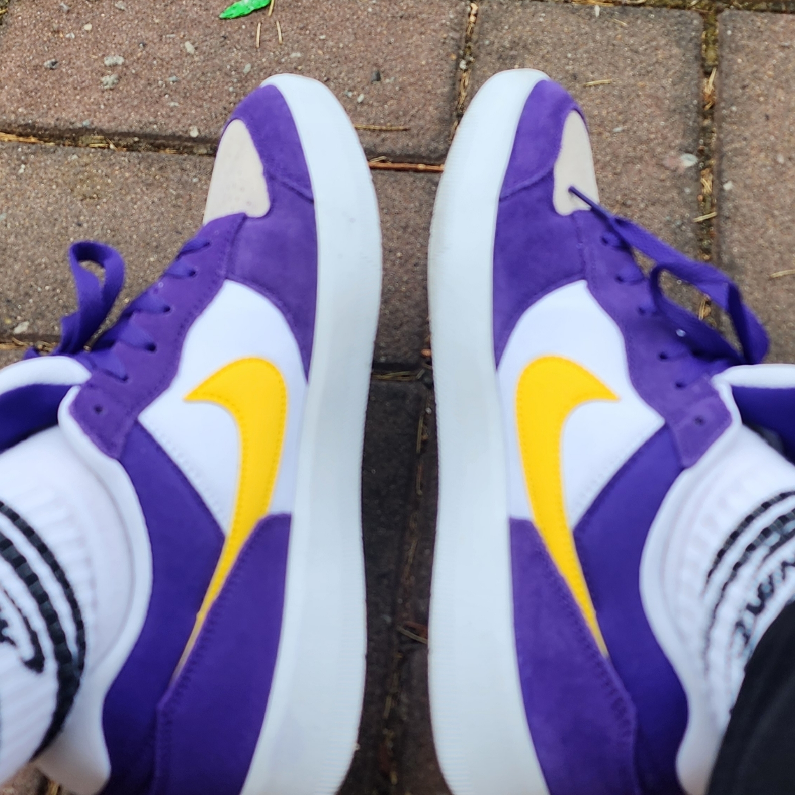 Nike SB Force 58 Court Purple Amarillo 착용 스타일 - 1