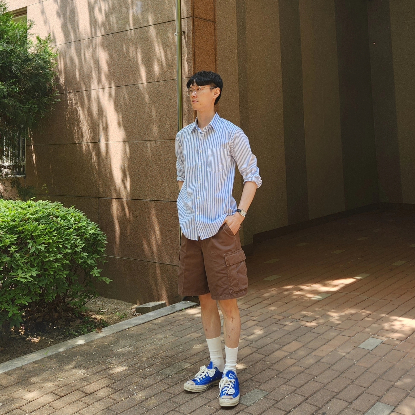 Converse x Ader Error Chuck 70 Ox Imperial Blue 착용 스타일