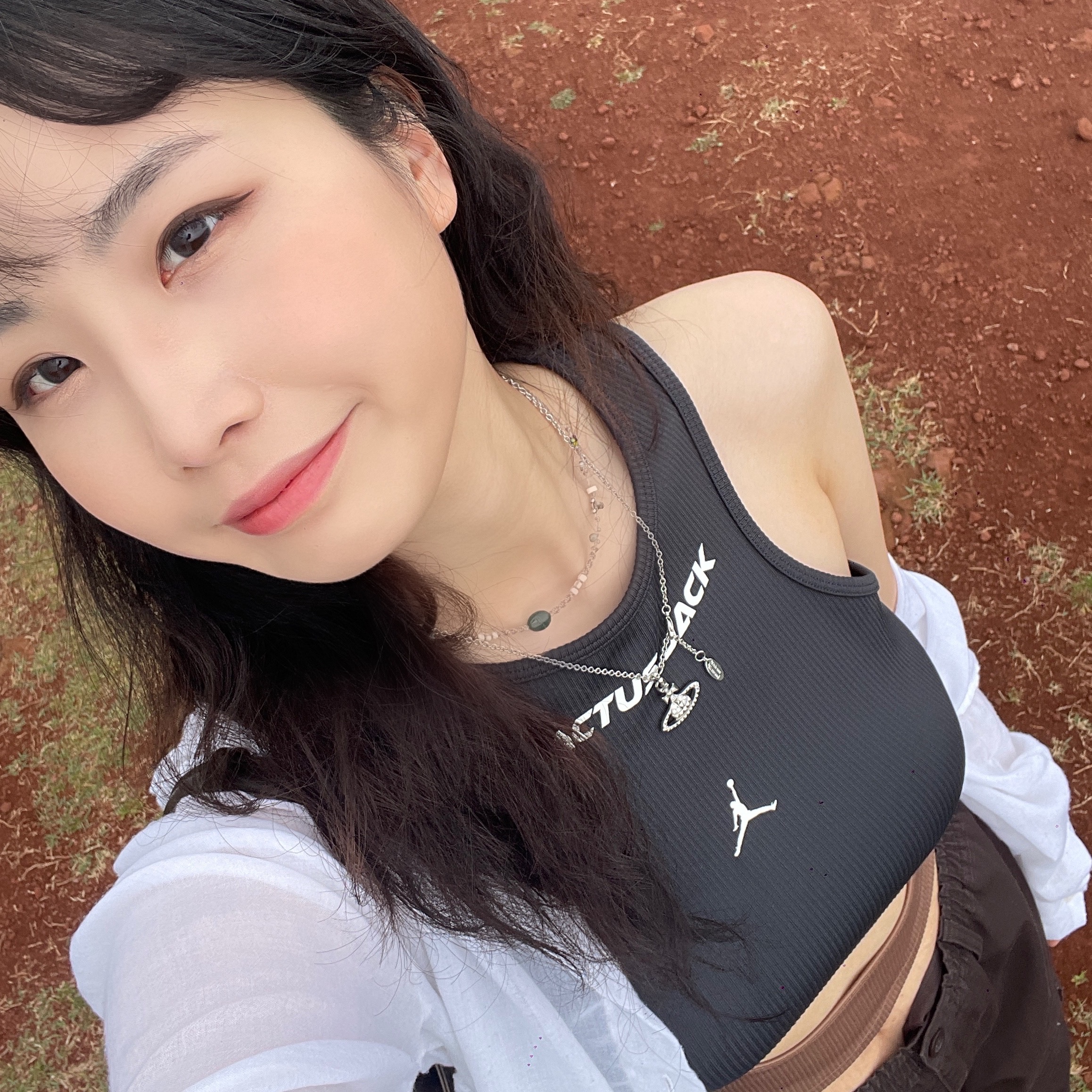 Vivienne Westwood London Orb Pendant Silver, (W) Jordan x Travis Scott Tank Top Dark Smoke Grey - Asia 착용 스타일 - 1