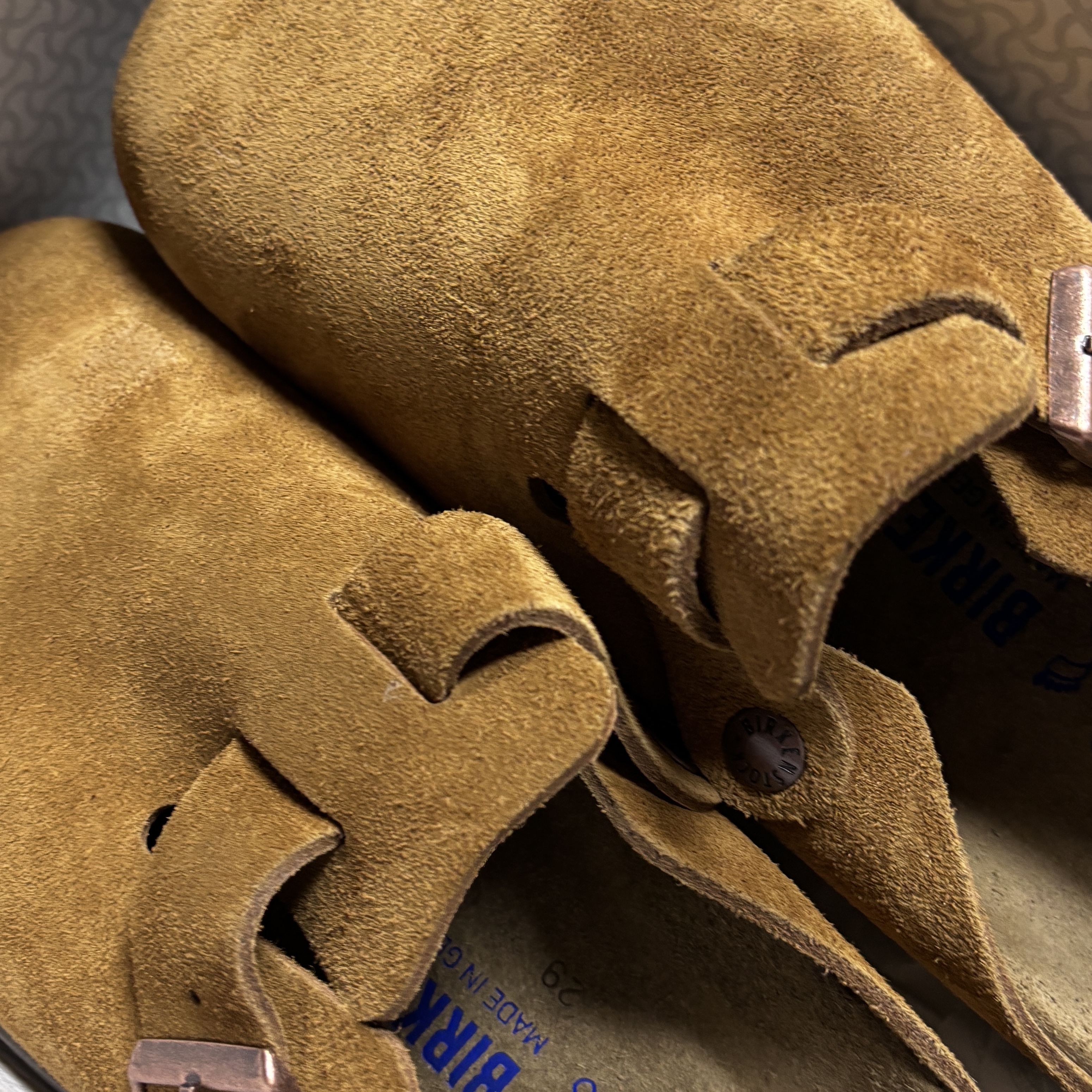 Birkenstock Boston Soft Footbed Mink - Regular 착용 스타일