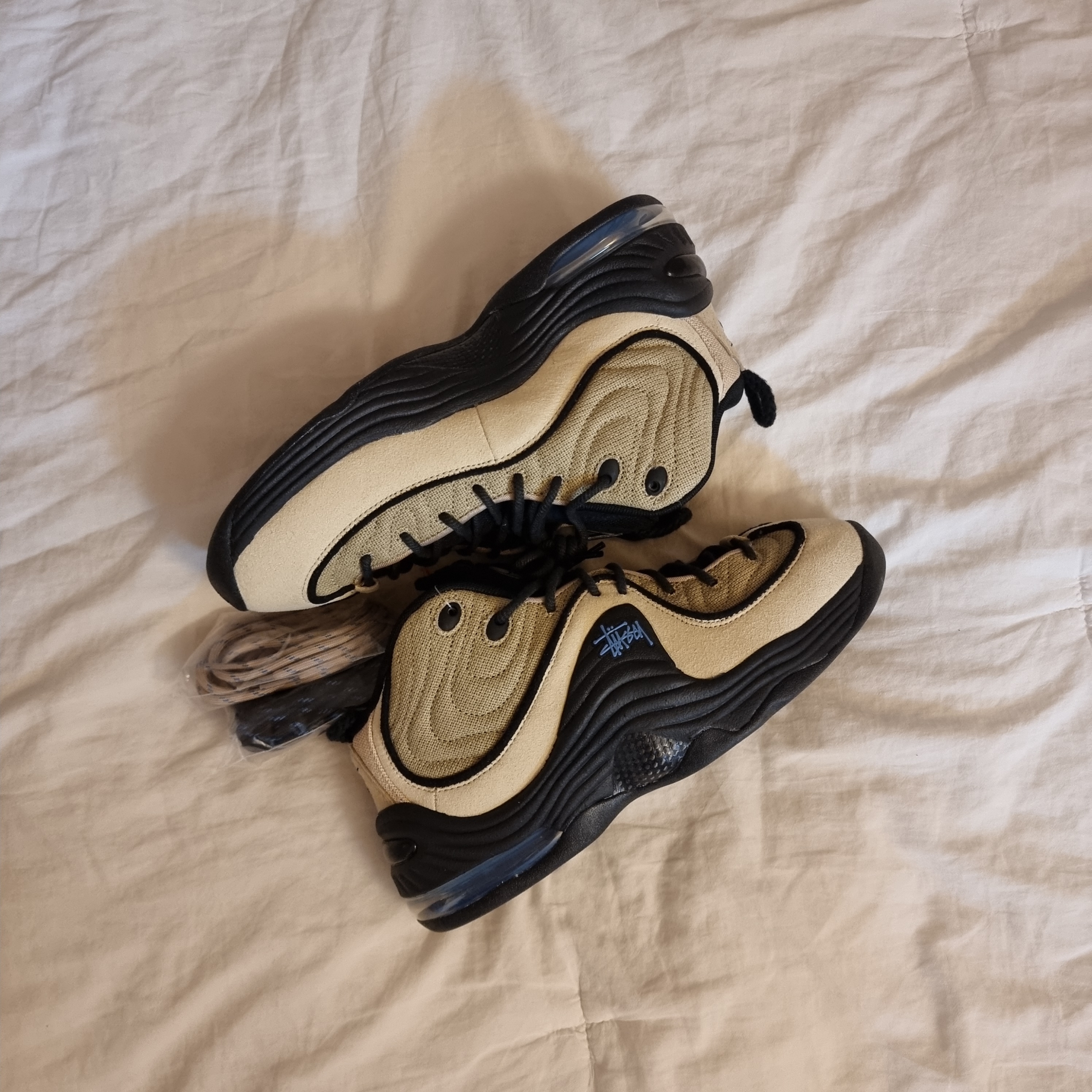 Nike x Stussy Air Penny II Rattan and Limestone 착용 스타일 - 2