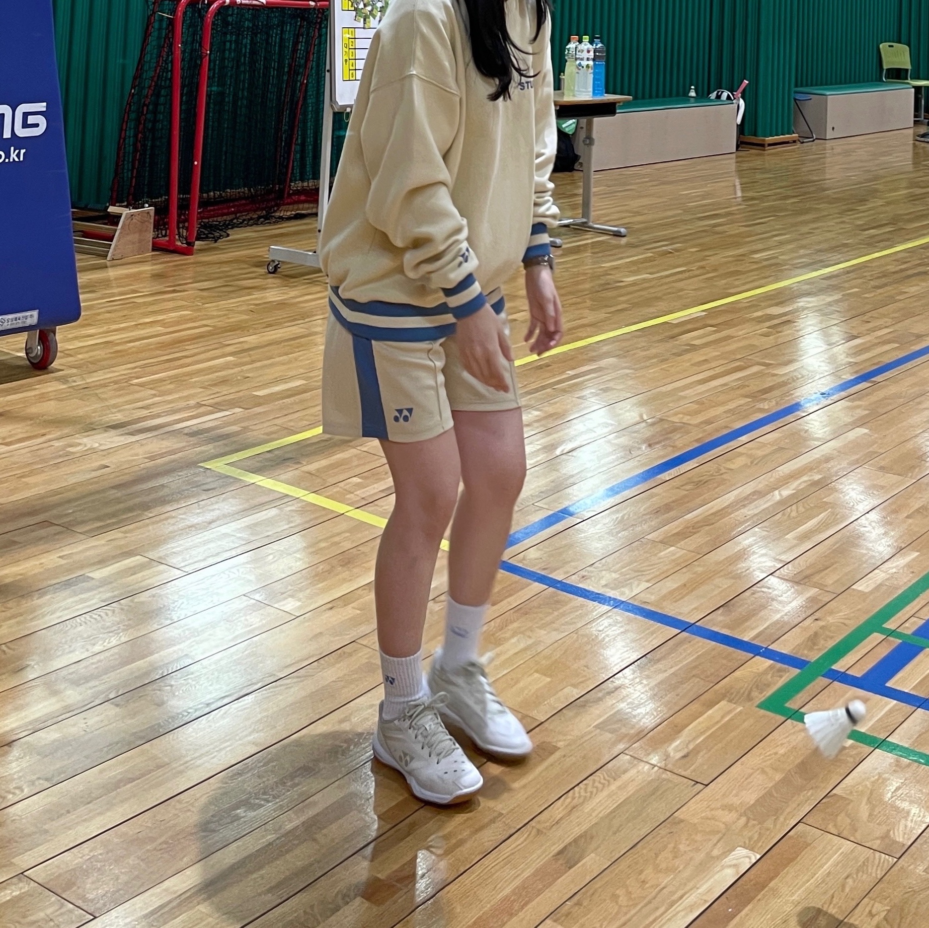 IAB Studio x Yonex Game Shorts Reed Yellow, IAB Studio x Yonex Sweatshirt Reed Yellow 착용 스타일 - 2
