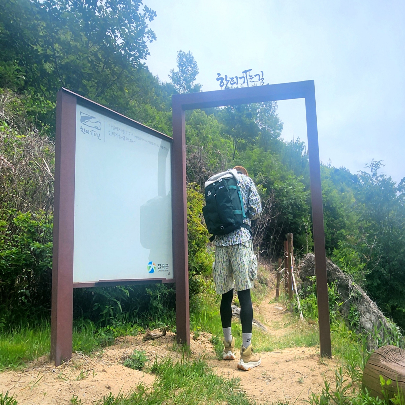 Nike NRG ACG Dri-Fit UV Snowgrass Trail Shirt Light Bone - Asia, Nike ACG Snowgrass Allover Print Cargo Shorts Light Bone - Asia 착용 스타일