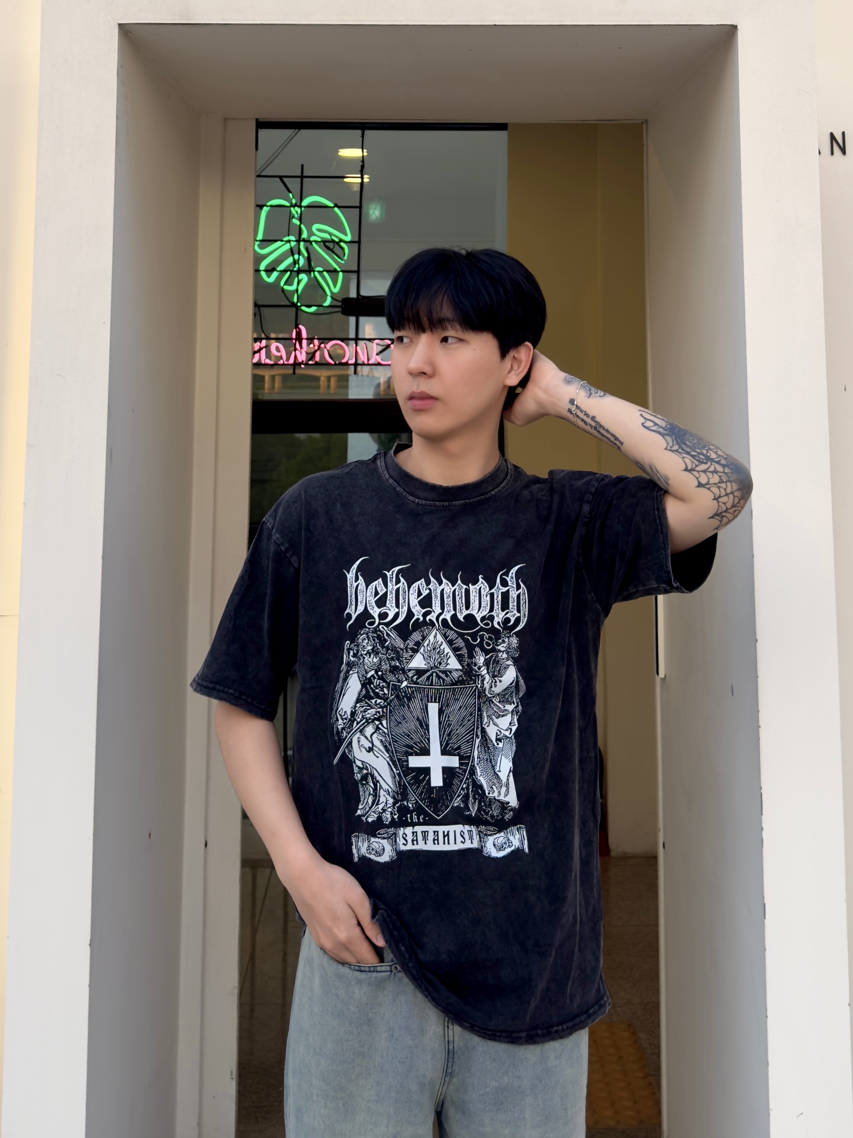 (W) Jordan 1 Low White Wolf Grey 착용 스타일 - 3