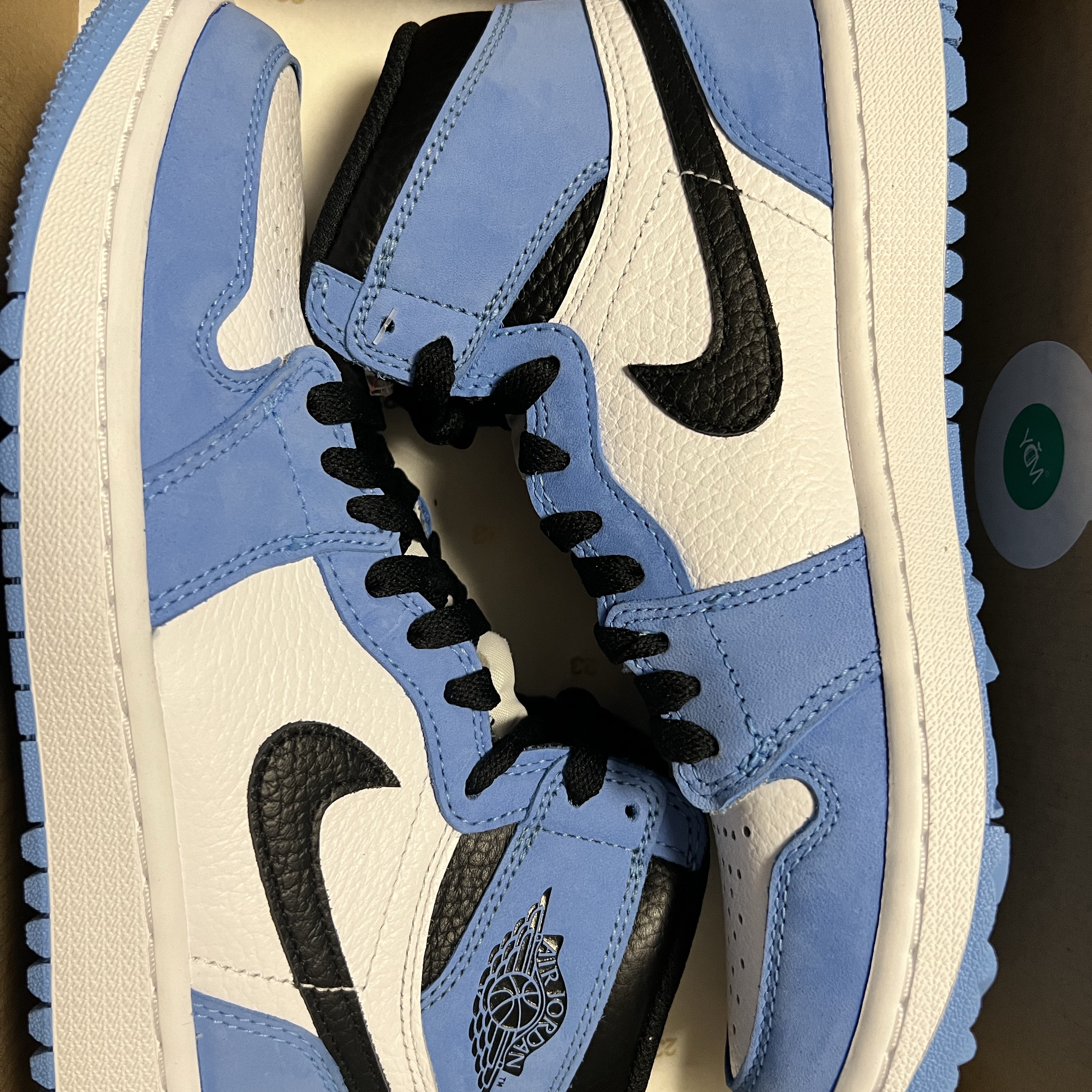 Jordan 1 High Golf University Blue 착용 스타일 - 1