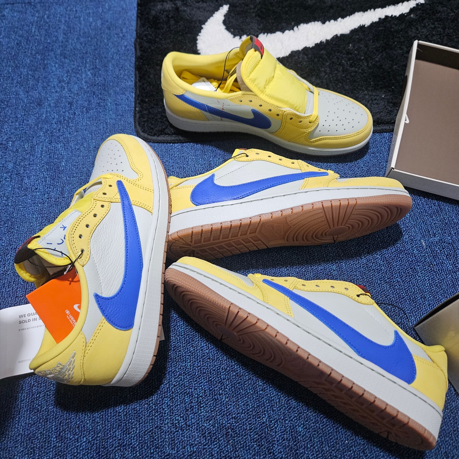 (W) Jordan 1 x Travis Scott Retro Low OG SP Canary 착용 스타일