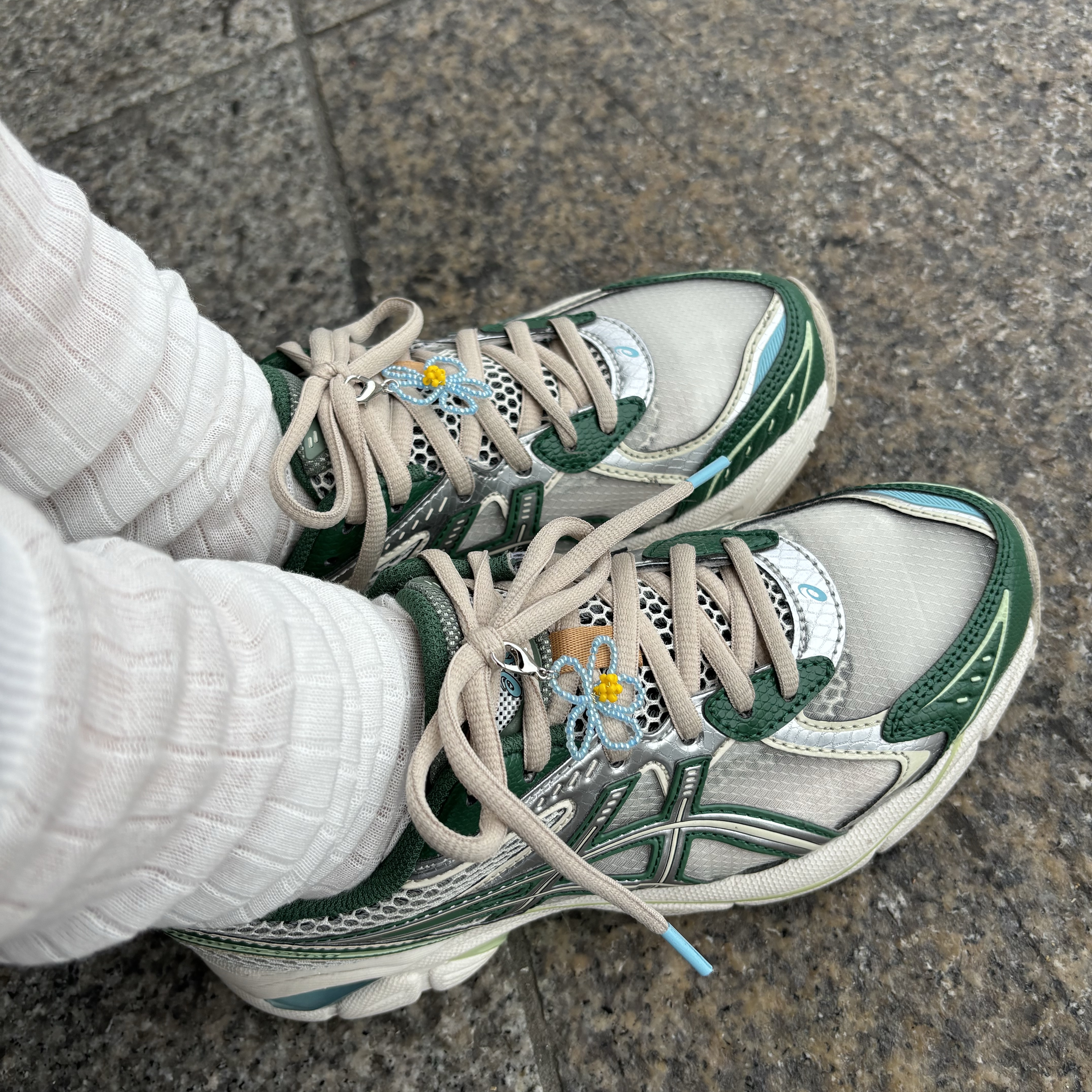 Asics x Above The Clouds GT-2160 Cream Shamrock Green 착용 스타일 - 1