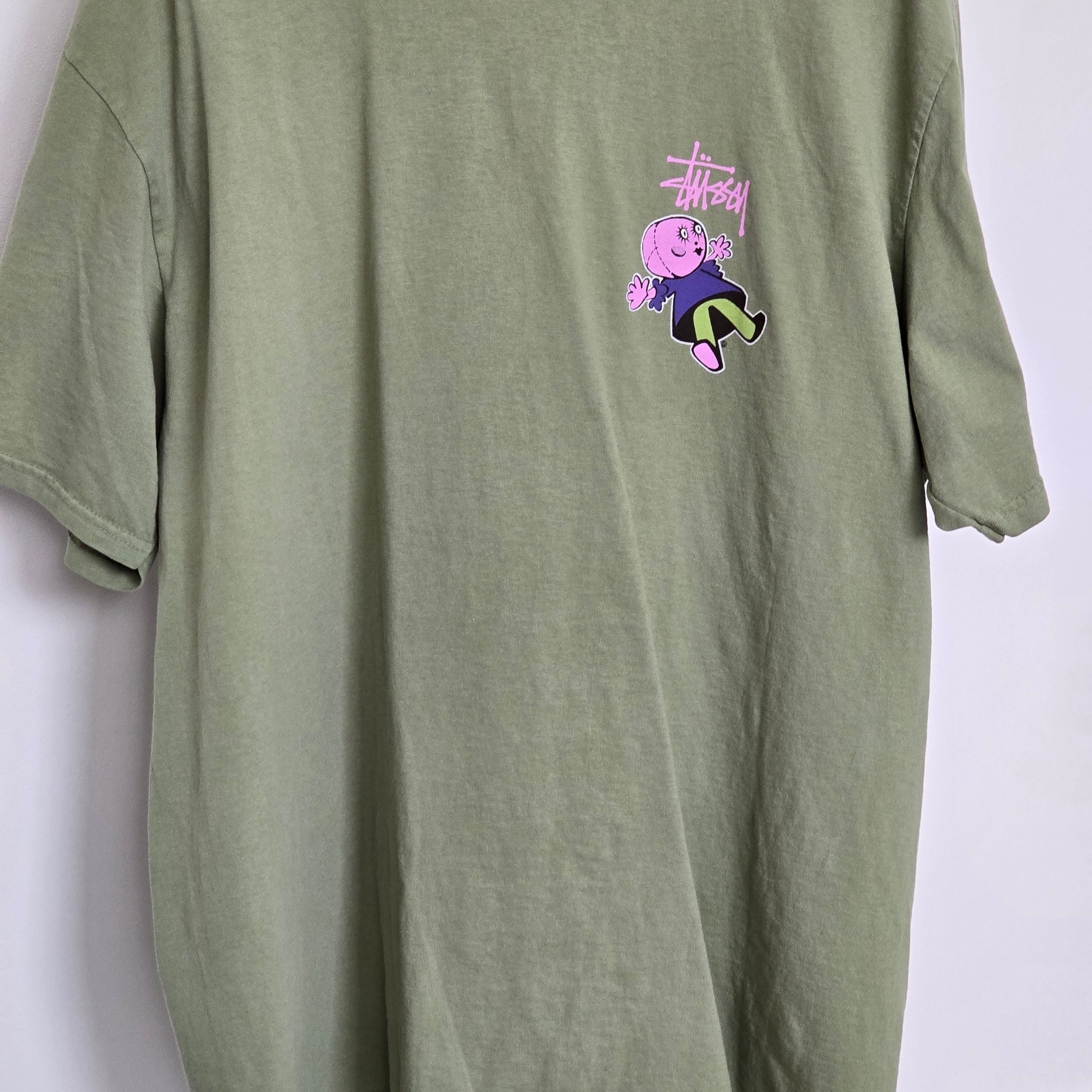 Stussy Dollie Pigment Dyed T-Shirt Artichoke 착용 스타일 - 2