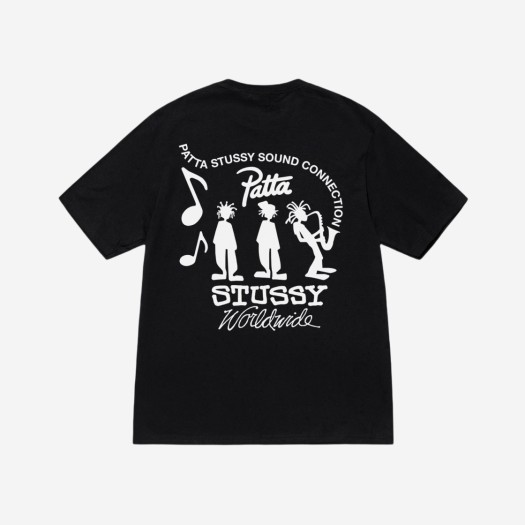 스투시 x 파타 사운드 커넥션 티셔츠 블랙