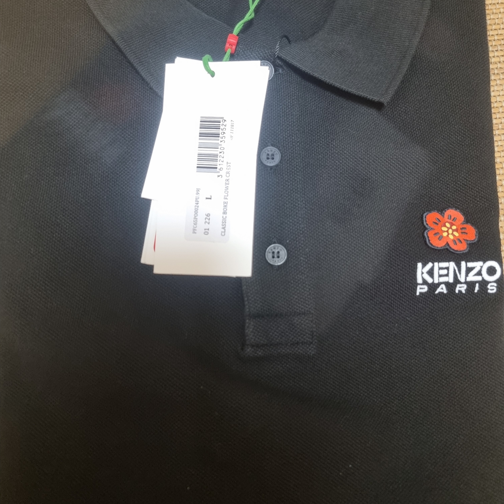 Kenzo Boke Flower Crest Polo Shirt Black 착용 스타일