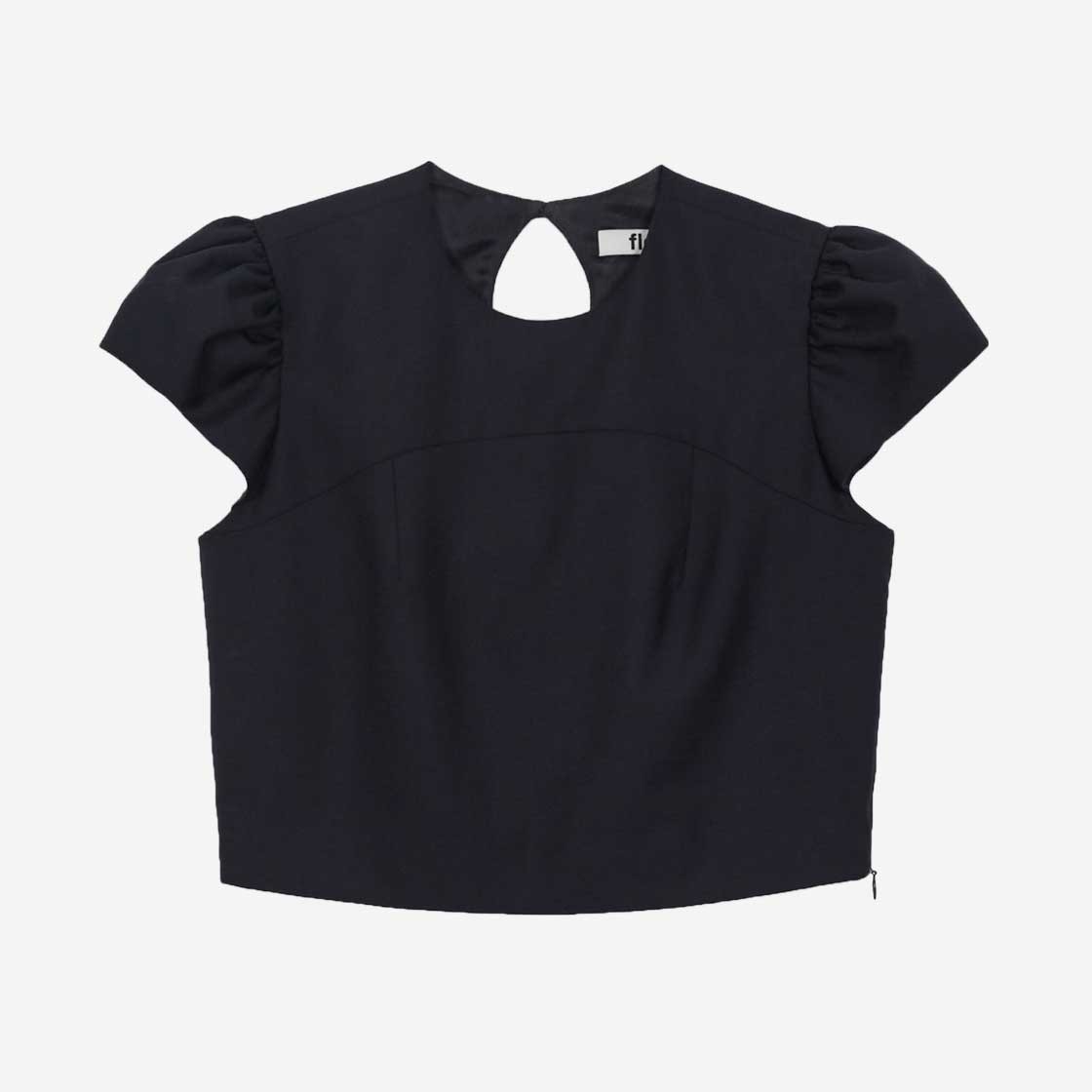 [예약 배송] FLETTA Classic Crop Blouse Navy 상세 이미지 1