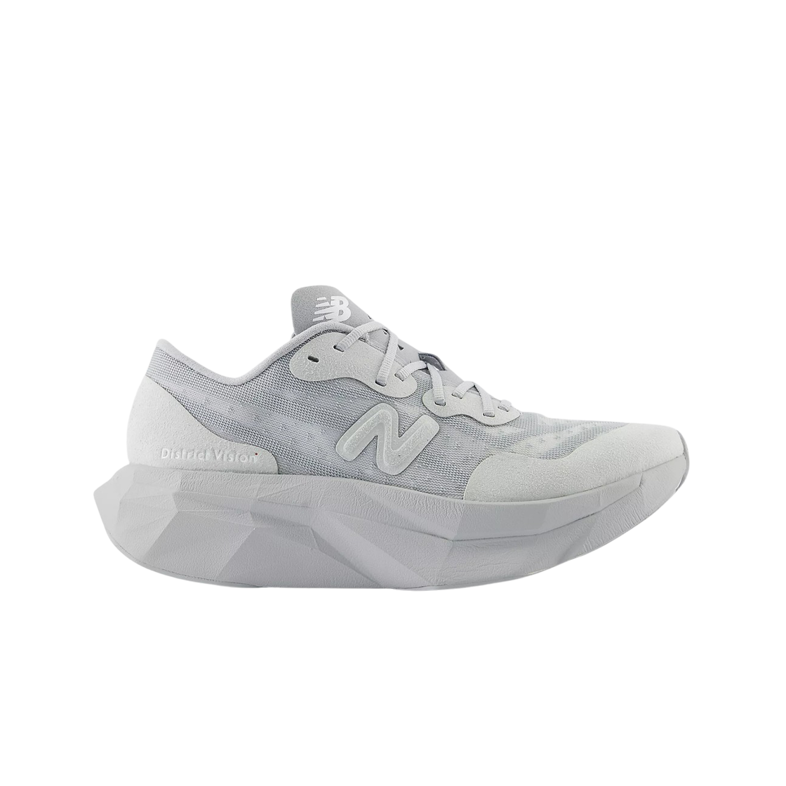 (W) 뉴발란스 x 디스트릭트 비전 퓨어셀 슈퍼컴프 엘리트 v4 알루미늄 그레이 화이트 - B 스탠다드((W) New Balance x District Vision Fuelcell Supercomp Elite v4 Aluminum Grey White - B Standard)