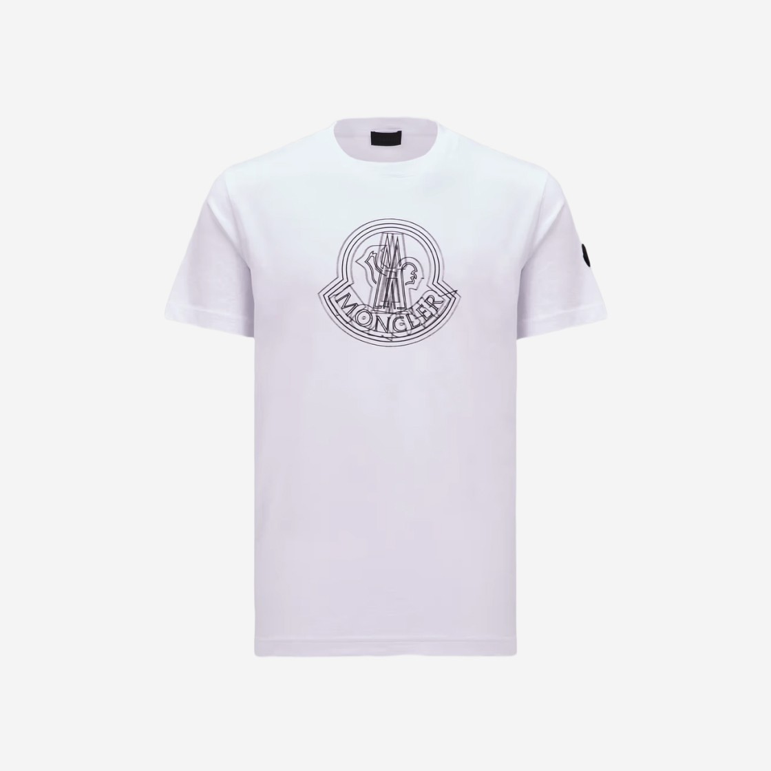 Moncler Logo Motif T-Shirt Optical White - 24SS 상세 이미지 1