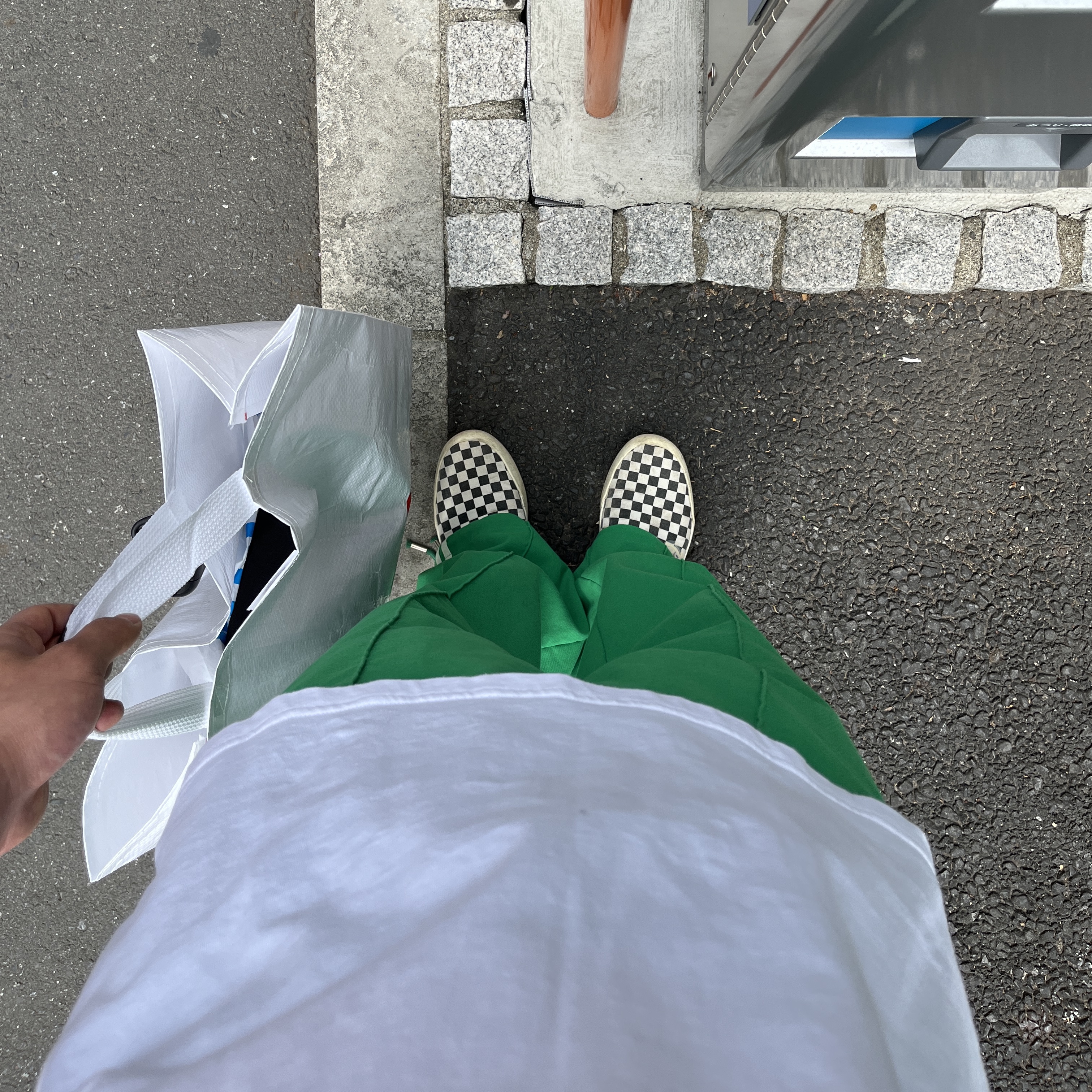 Vans Checkerboard Comfycush One Marshmallow 착용 스타일