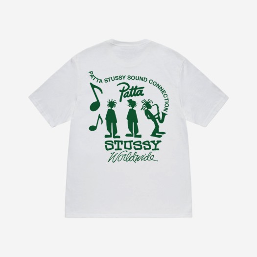 스투시 x 파타 사운드 커넥션 티셔츠 화이트