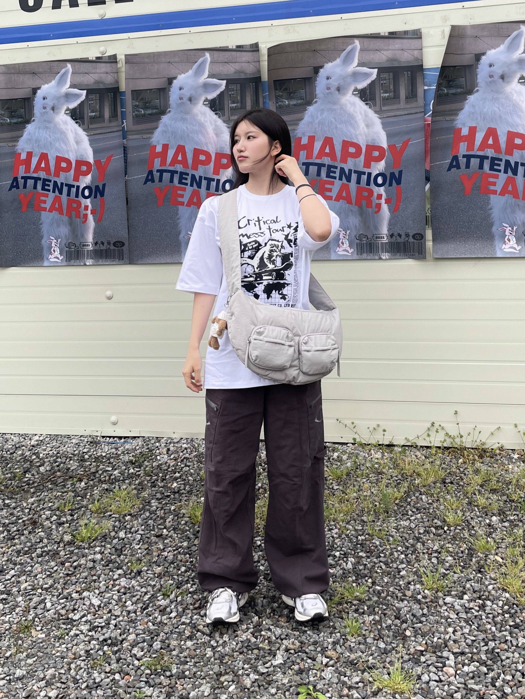 Asics Jog 100 S White Black - 2E Wide, (W) Mischief Drawstring Pants Purple Brown 착용 스타일