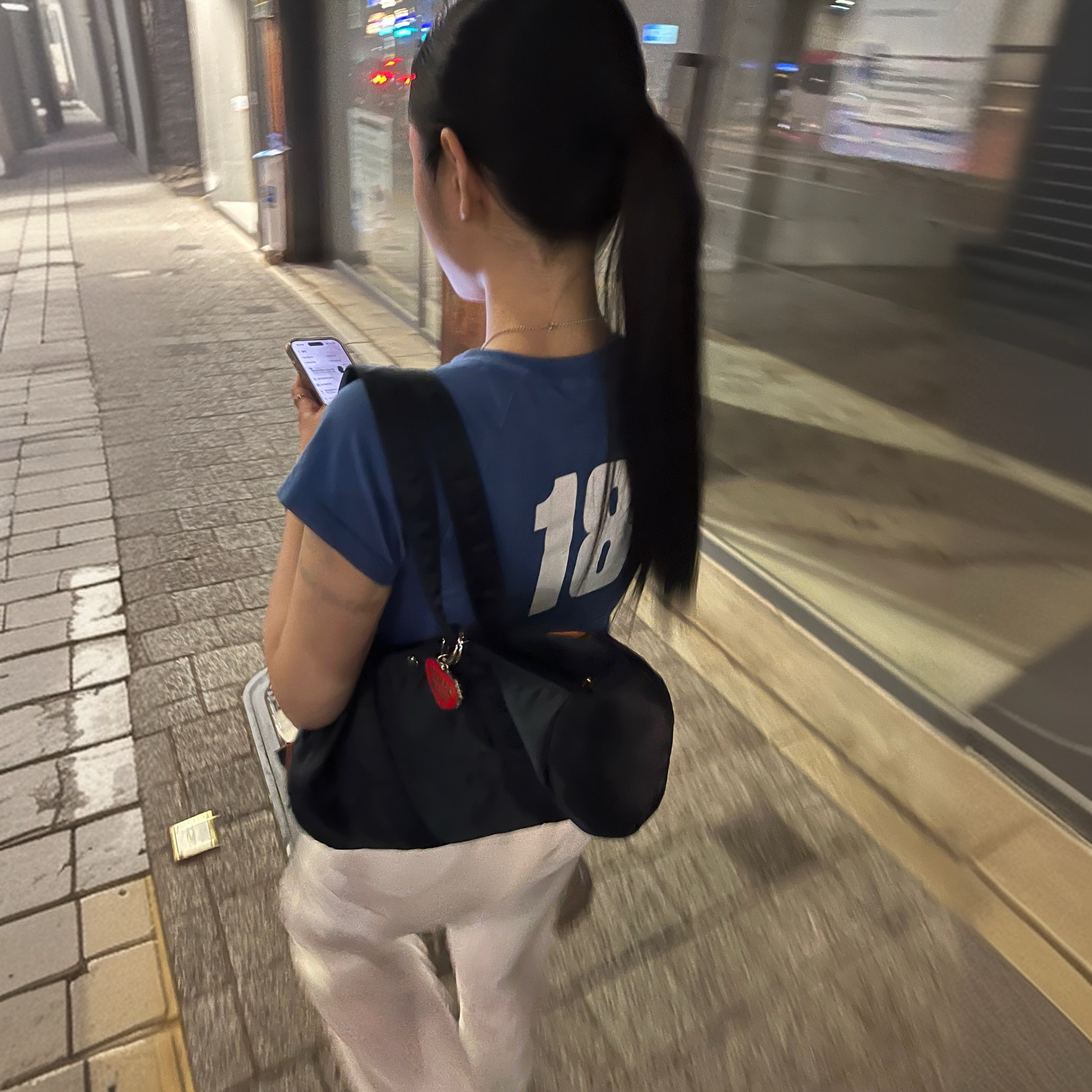 Porter Tanker Duffle Bag L Iron Blue, Human Made x Verdy Girls Don't Cry Keyring Red 착용 스타일 - 2