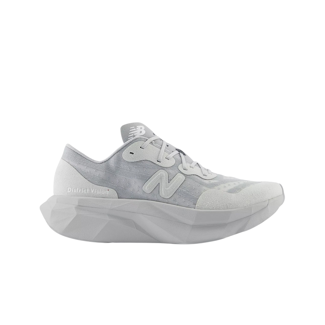 뉴발란스 x 디스트릭트 비전 퓨어셀 슈퍼컴프 엘리트 v4 알루미늄 그레이 화이트 - D 스탠다드(New Balance x District Vision Fuelcell Supercomp Elite v4 Aluminum Grey White)