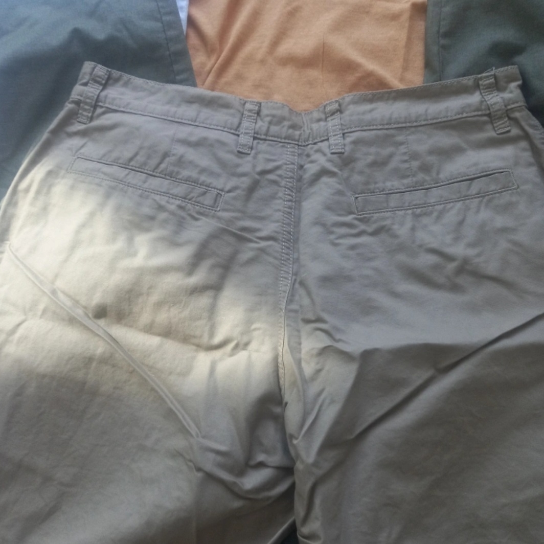 Patagonia Line Logo Ridge Pocket Responsibili-Tee White, Patagonia Hydropeak Hybrid Walk Shorts 18 Inch Weathered Stone 착용 스타일 - 6