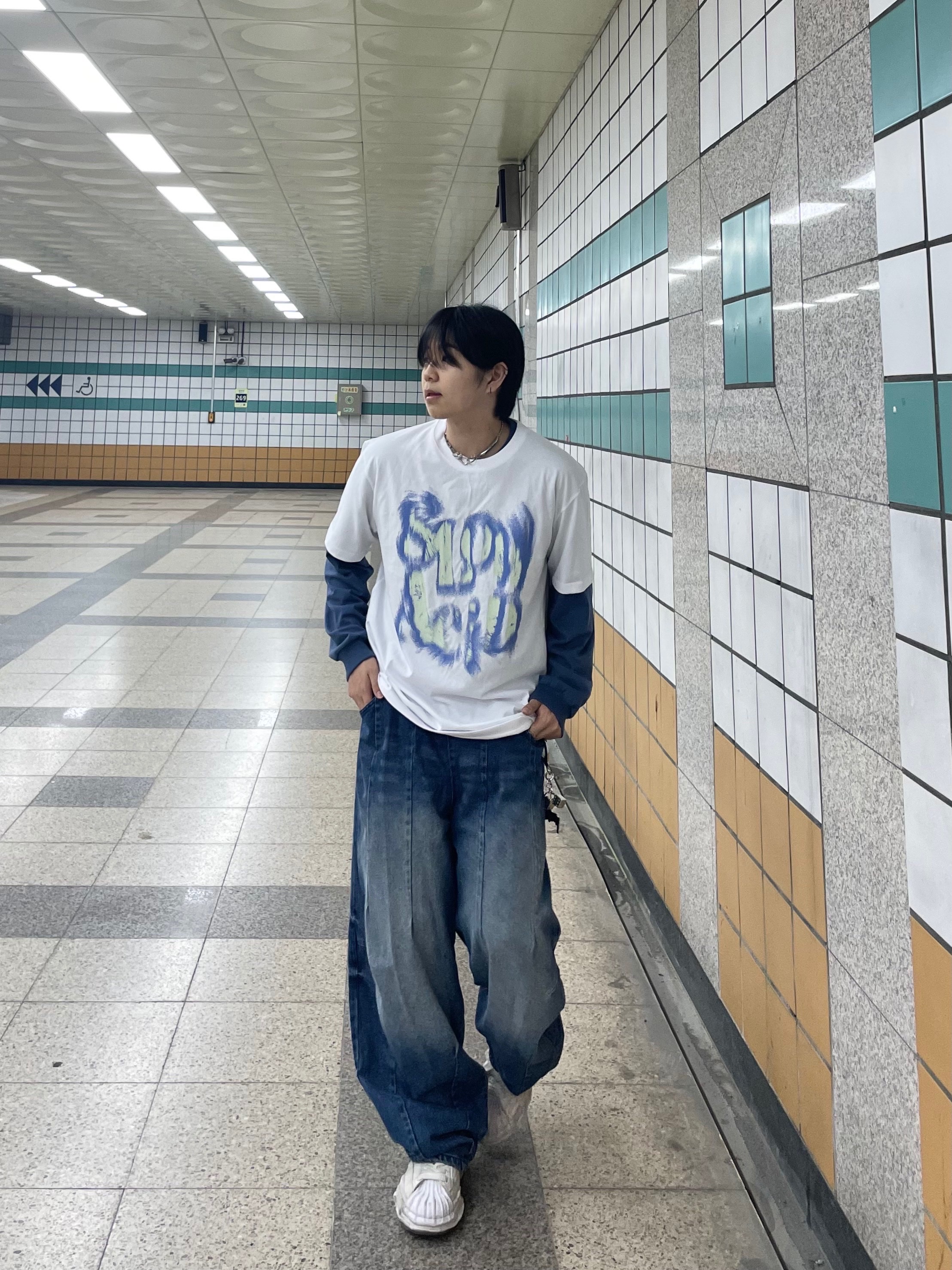 Maison Mihara Yasuhiro Blakey OG Sole Canvas Low-top Sneakers White 착용 스타일