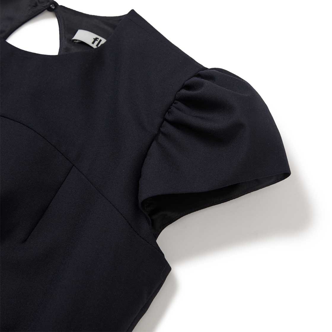 [예약 배송] FLETTA Classic Crop Blouse Navy 상세 이미지 3