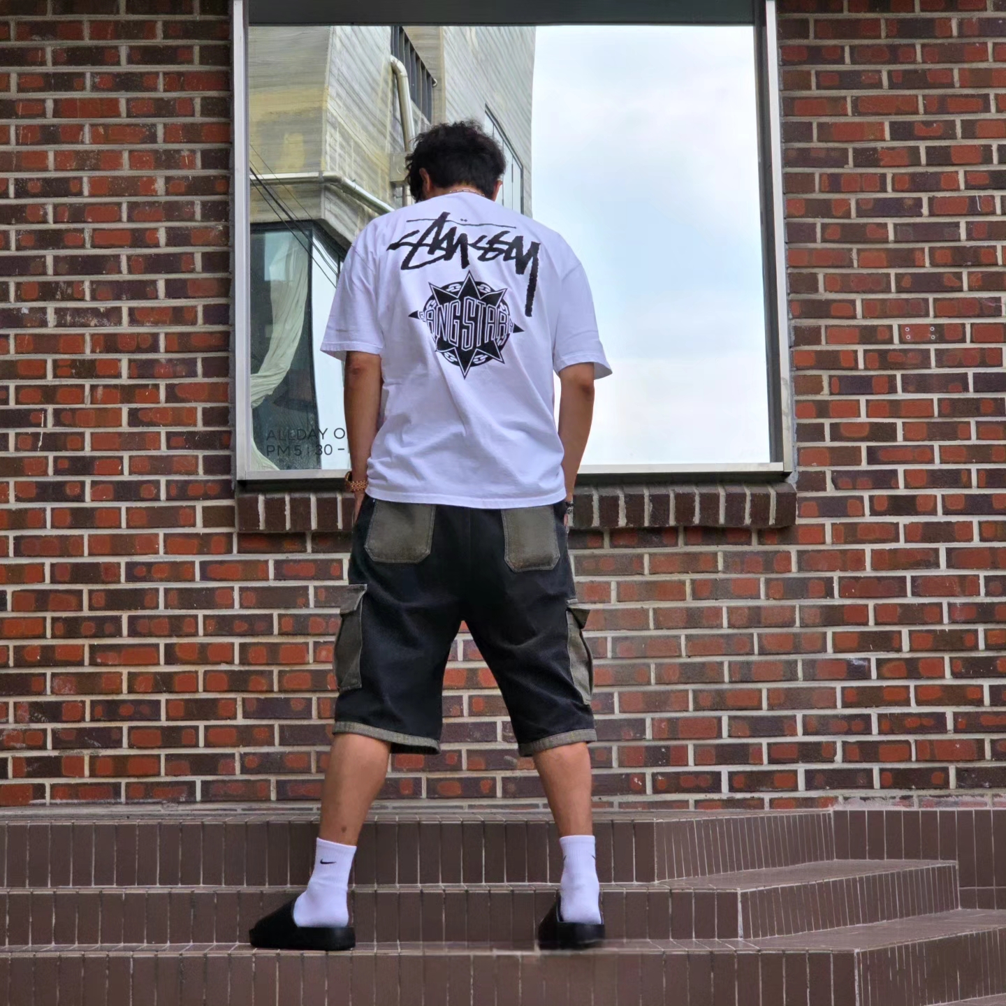 Stussy x Gang Starr Take It Personal T-Shirt White, Samsung Galaxy Watch6 44mm LTE Silver (Korean Ver.) 착용 스타일 - 6