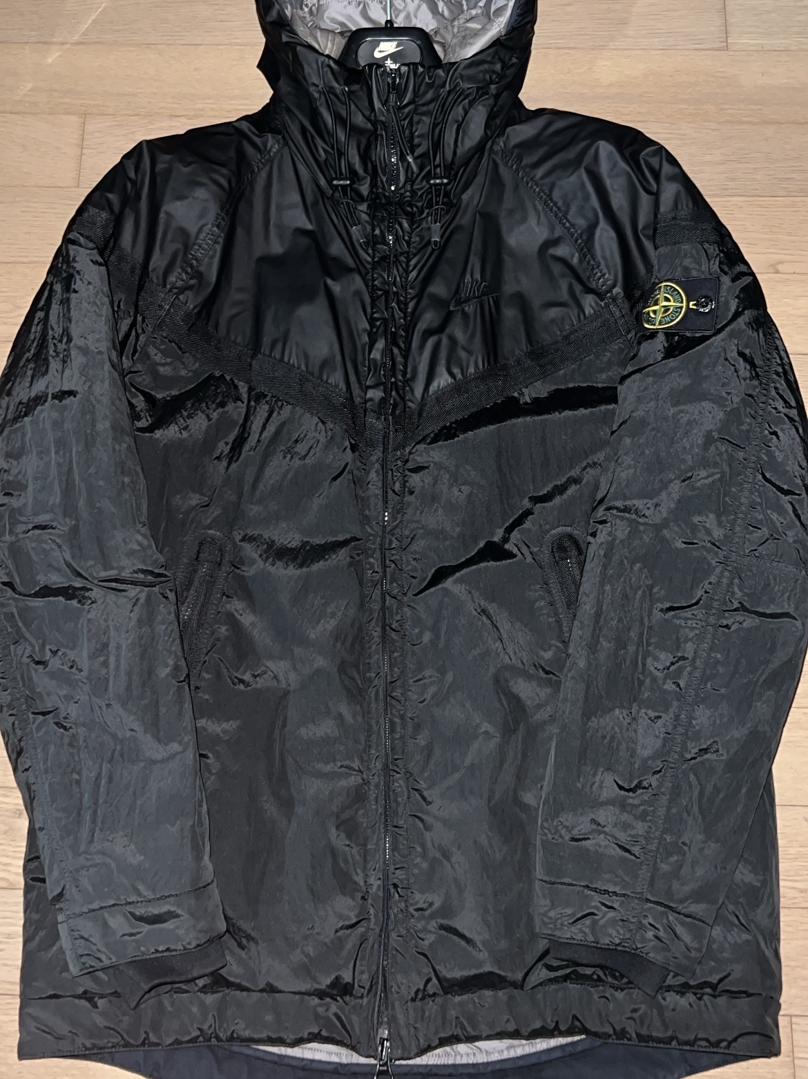 Nike Golf x Stone Island RASO-R 3L Jacket Blue 착용 스타일 - 1